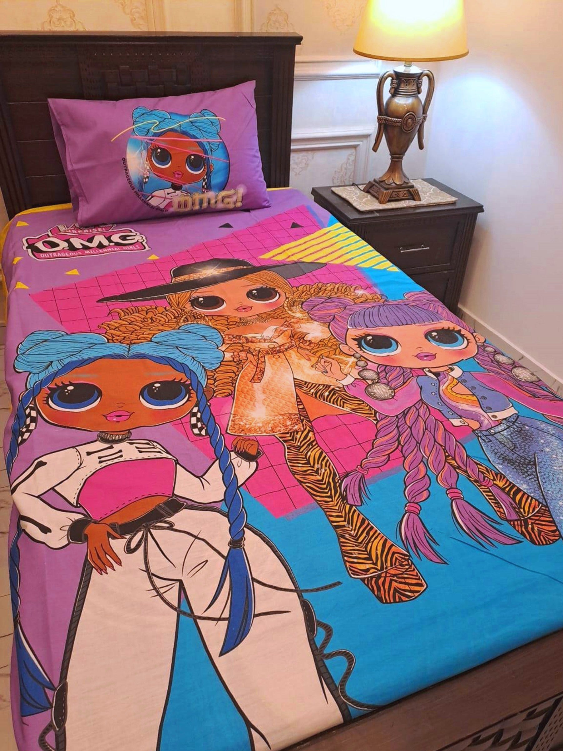 Kids Printed Bed Sheet Set (Single)