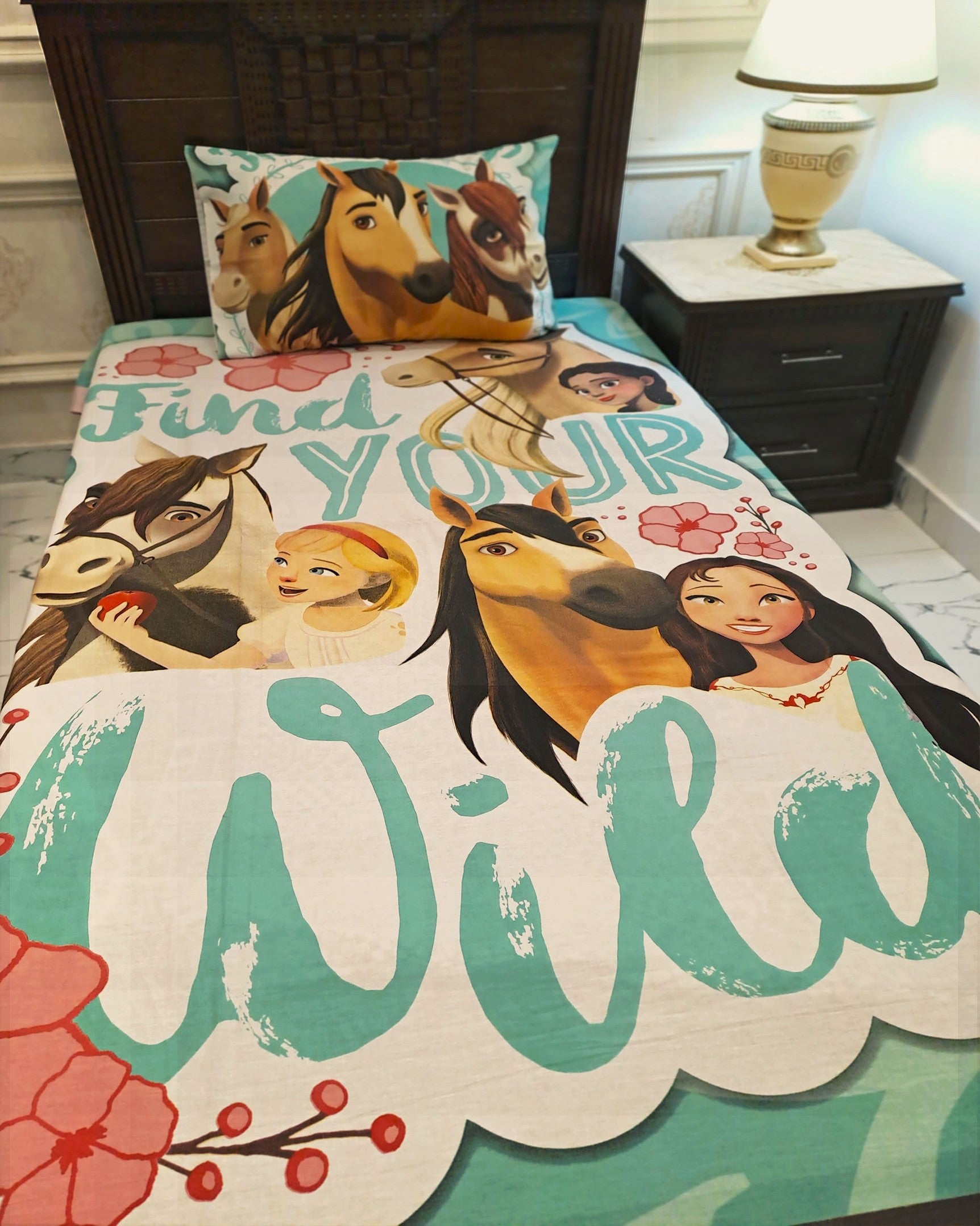 Kids Printed Bed Sheet Set (Single)