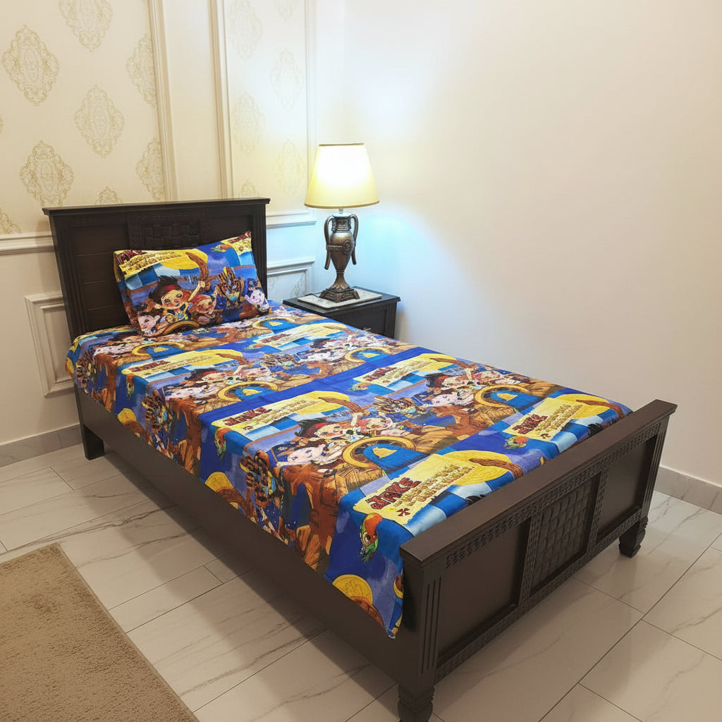 Kids Printed Bed Sheet Set (Single)