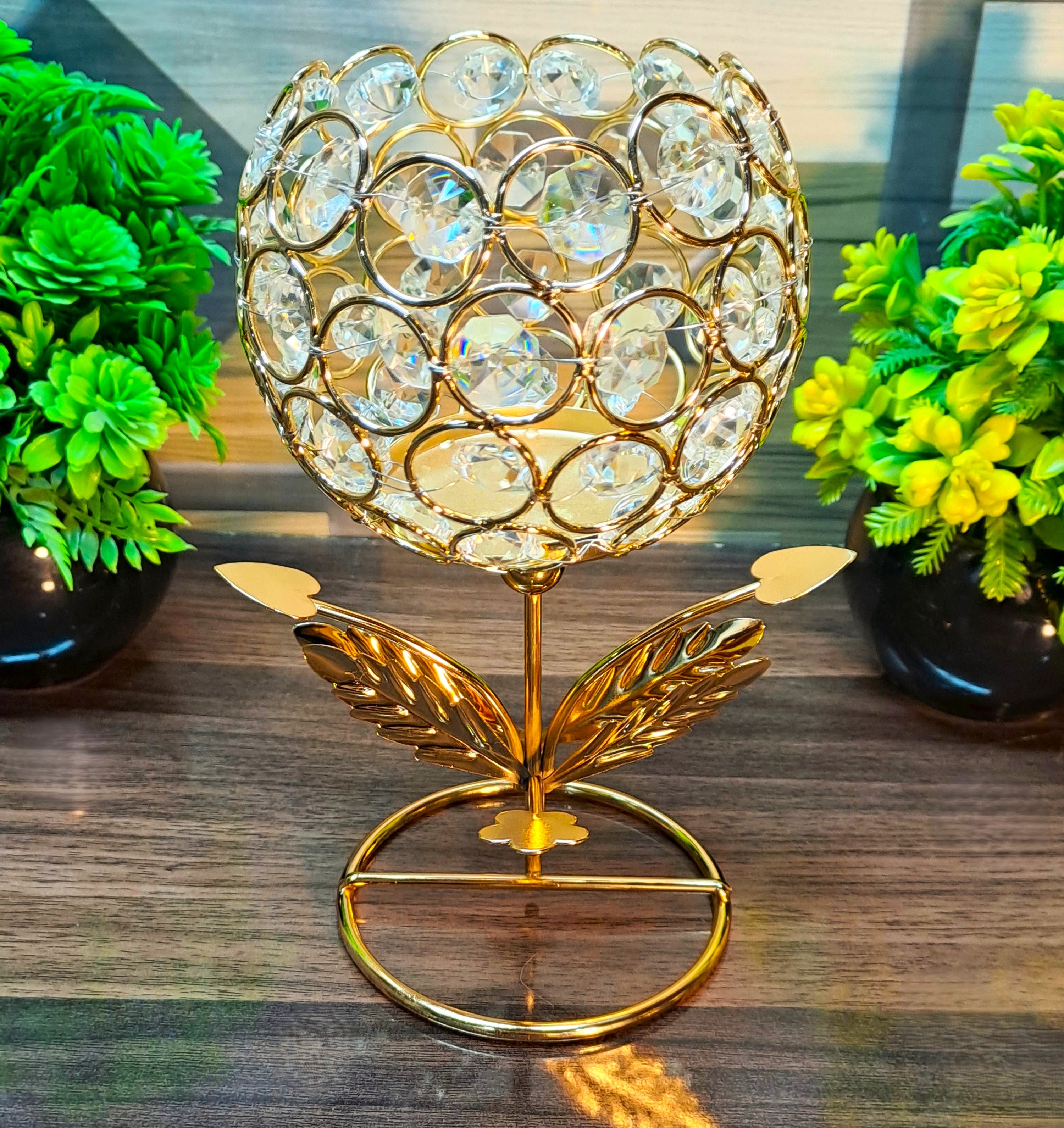 Crystal Beaded Candle Holder