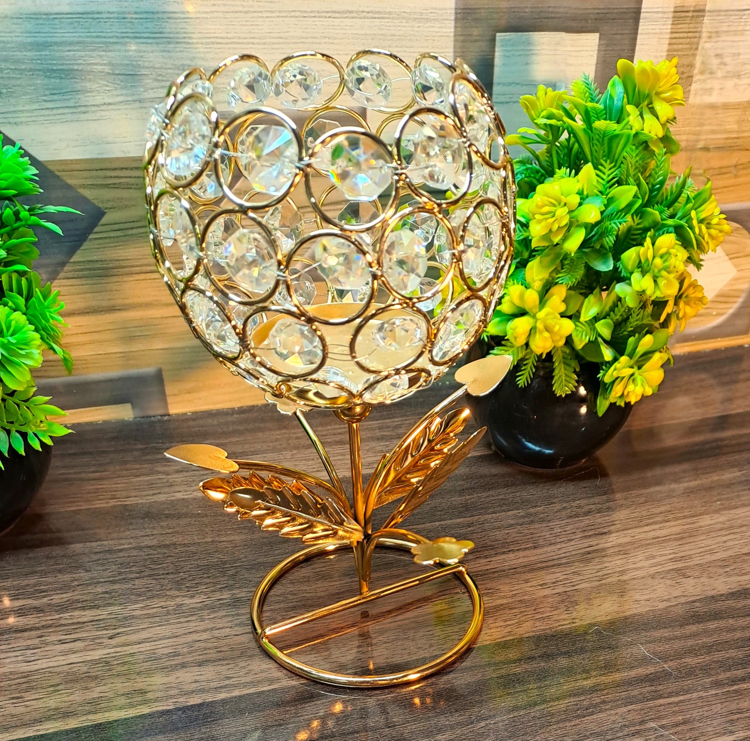 Crystal Beaded Candle Holder