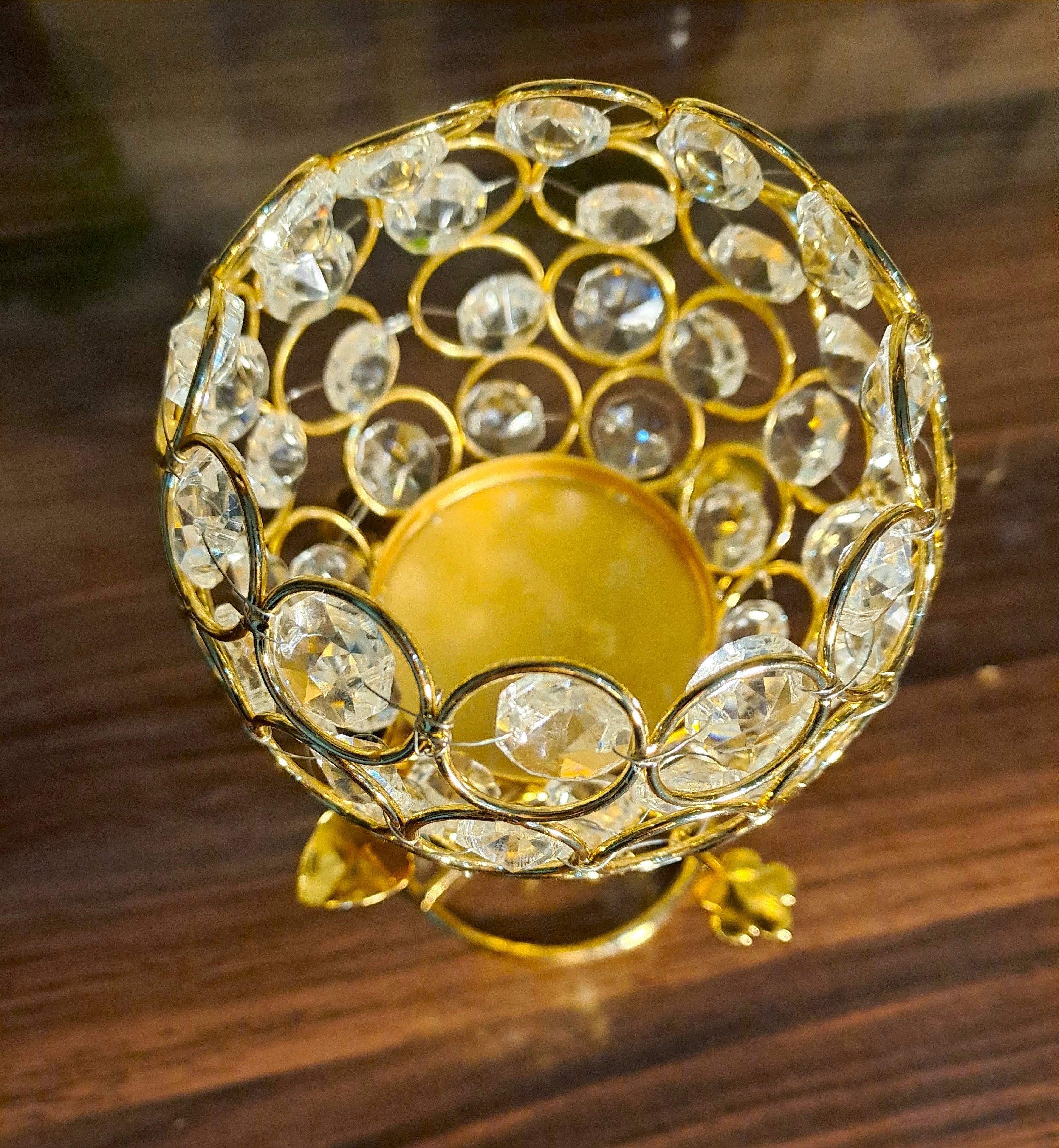 Crystal Beaded Candle Holder