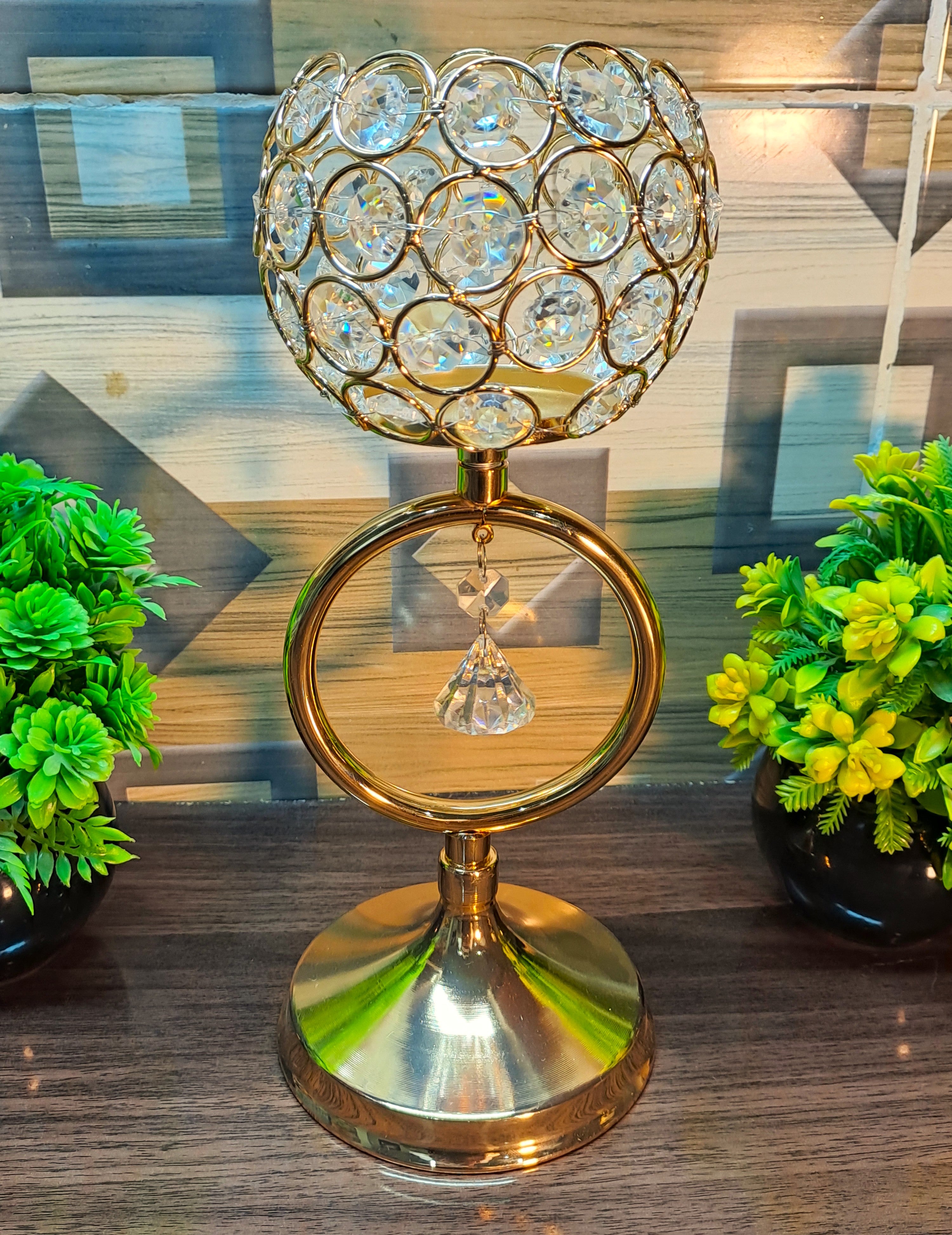 Crystal Beaded Candle Holder