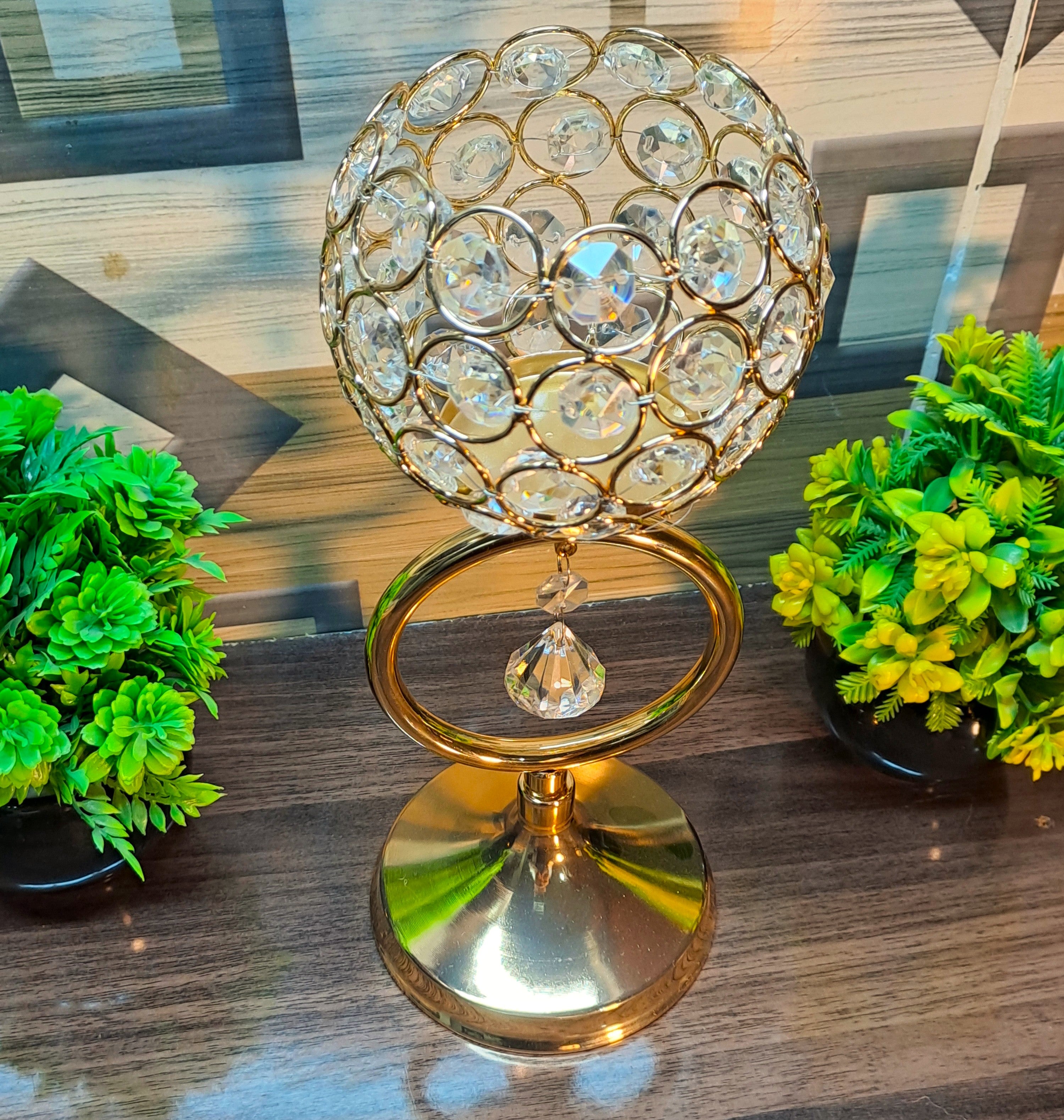 Crystal Beaded Candle Holder