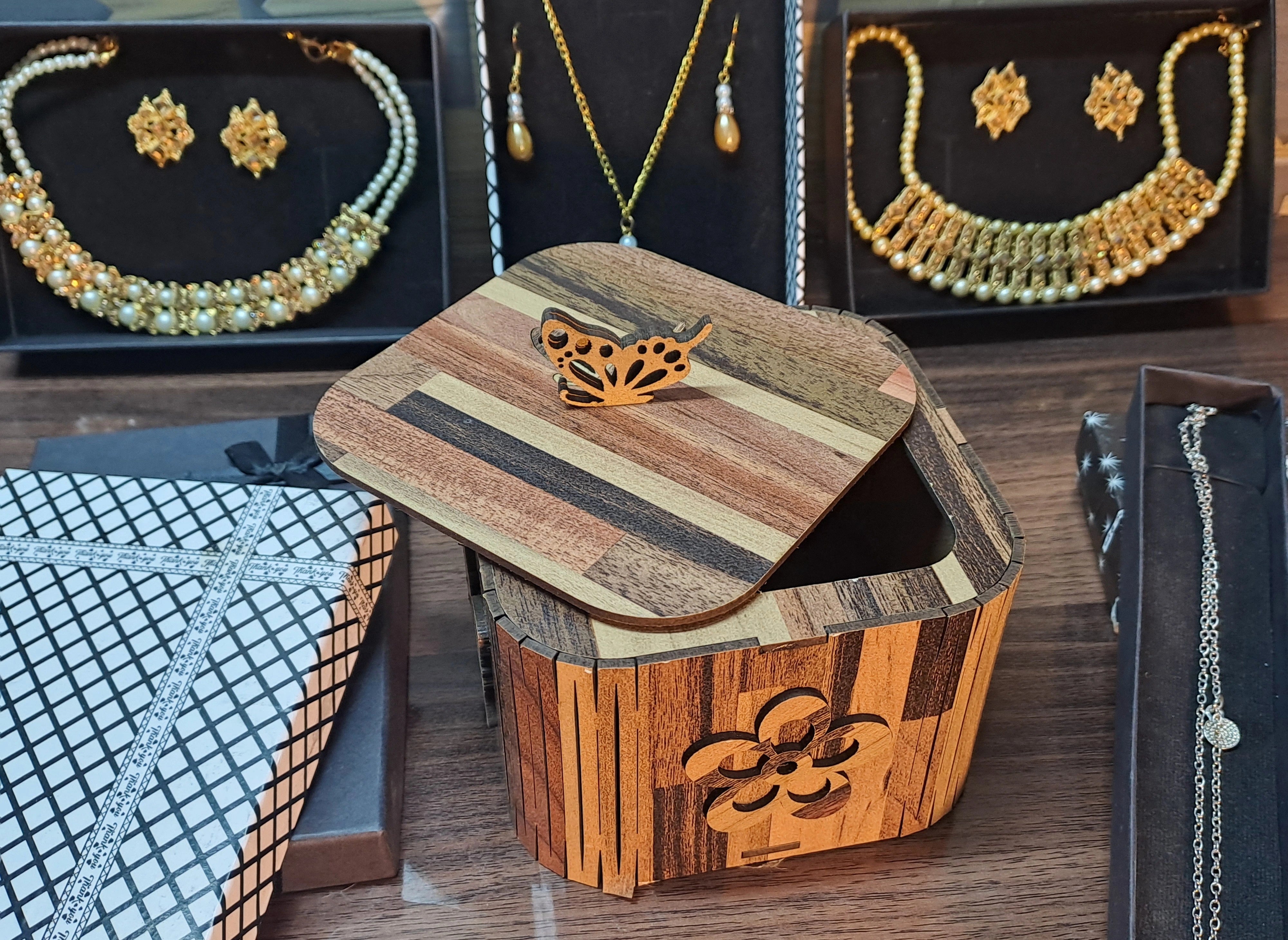Hand Made Wooden Jewellery Box