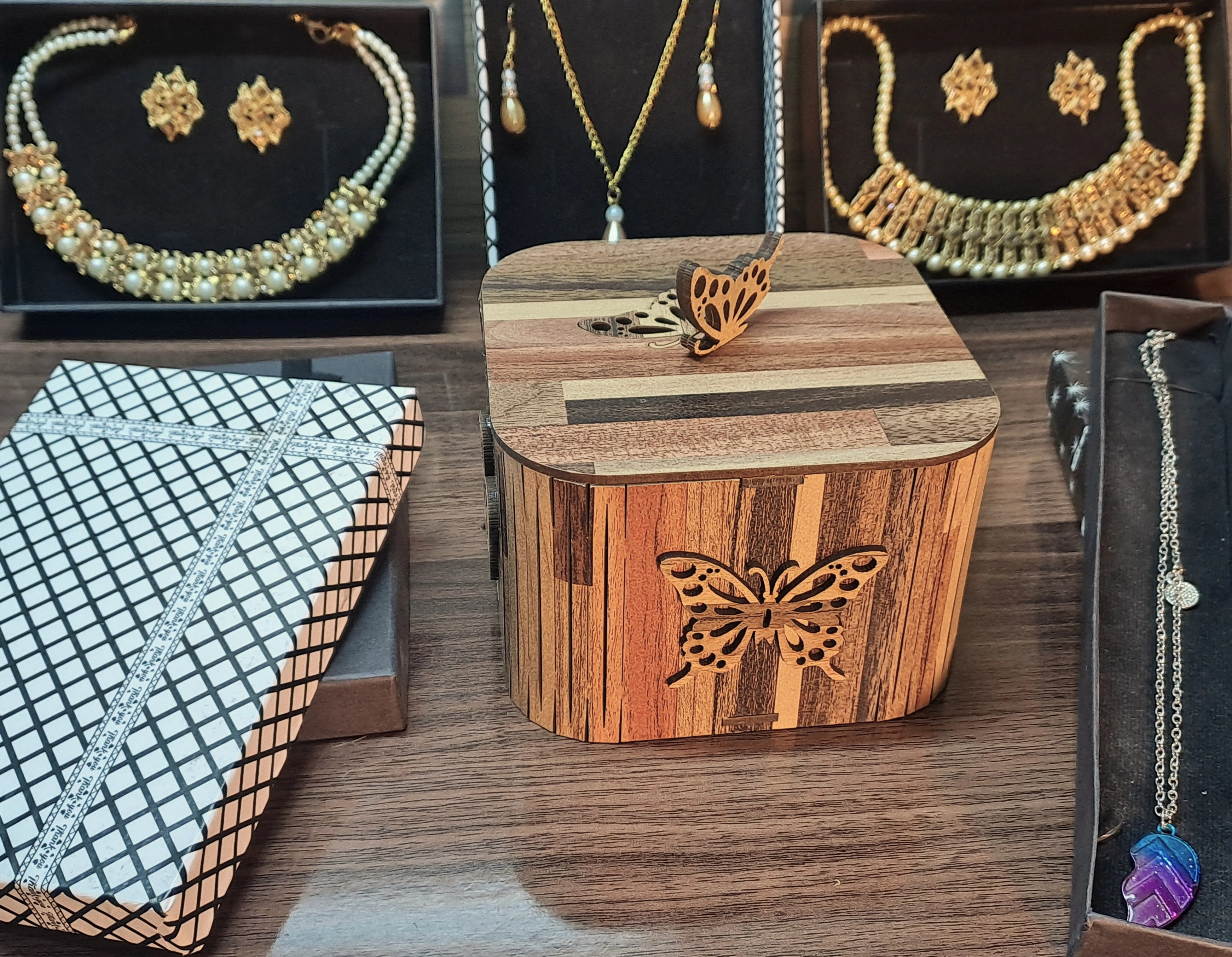 Hand Made Wooden Jewellery Box