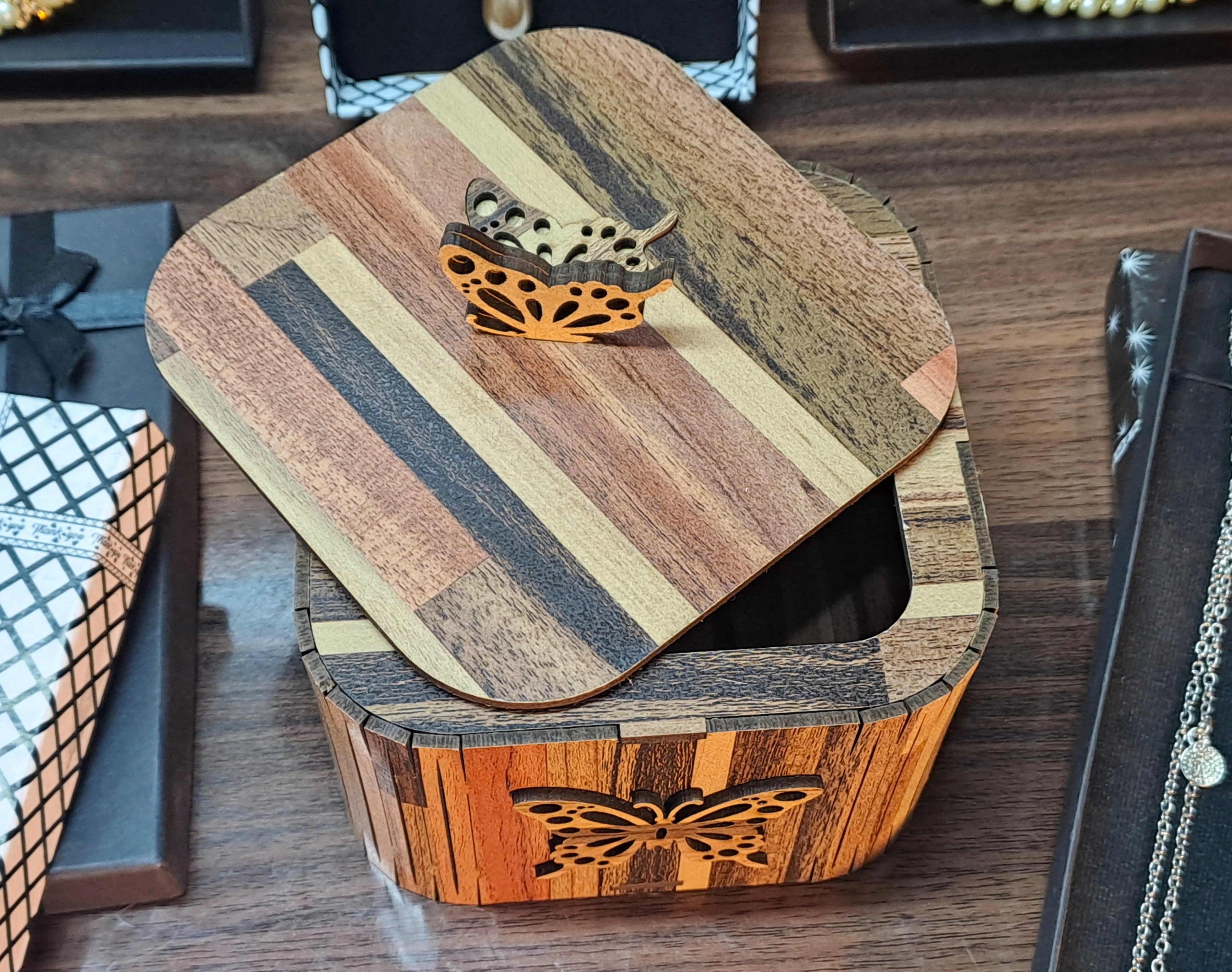 Hand Made Wooden Jewellery Box