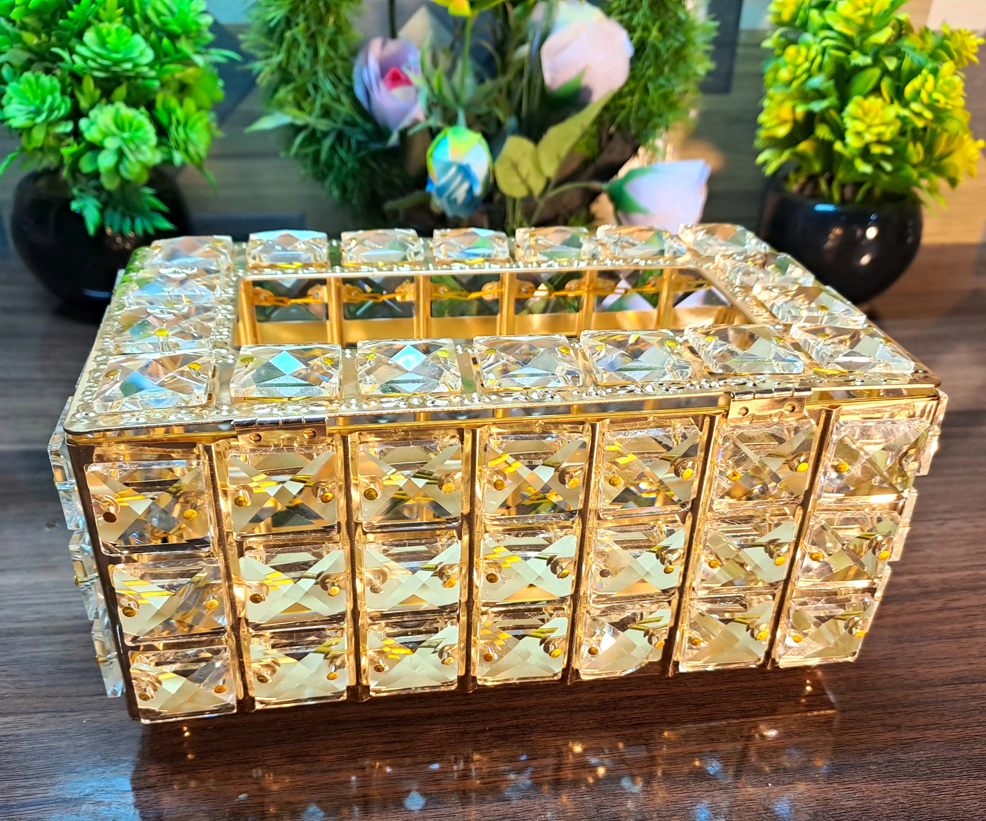 Crystal Beaded Tissue Box
