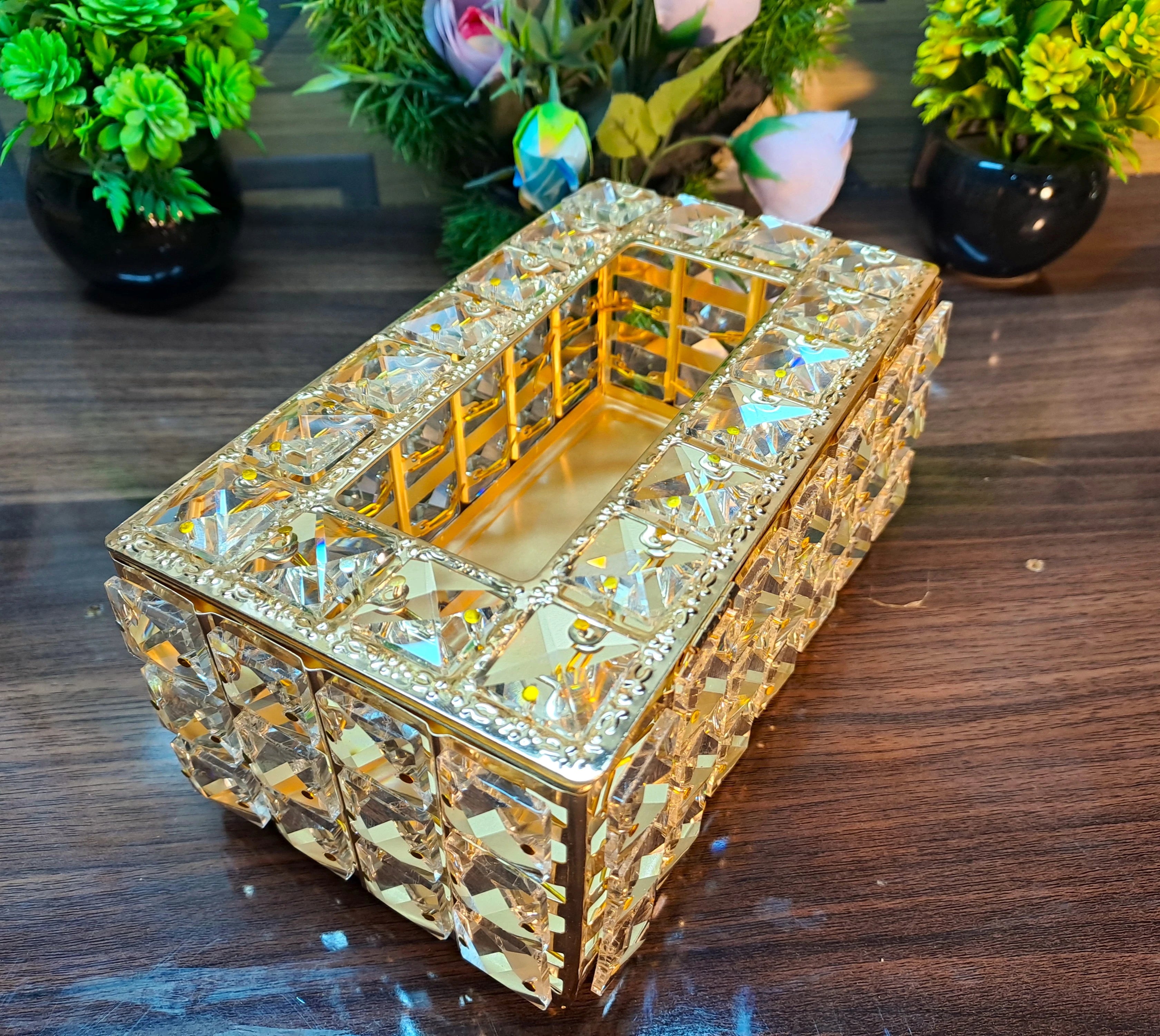 Crystal Beaded Tissue Box