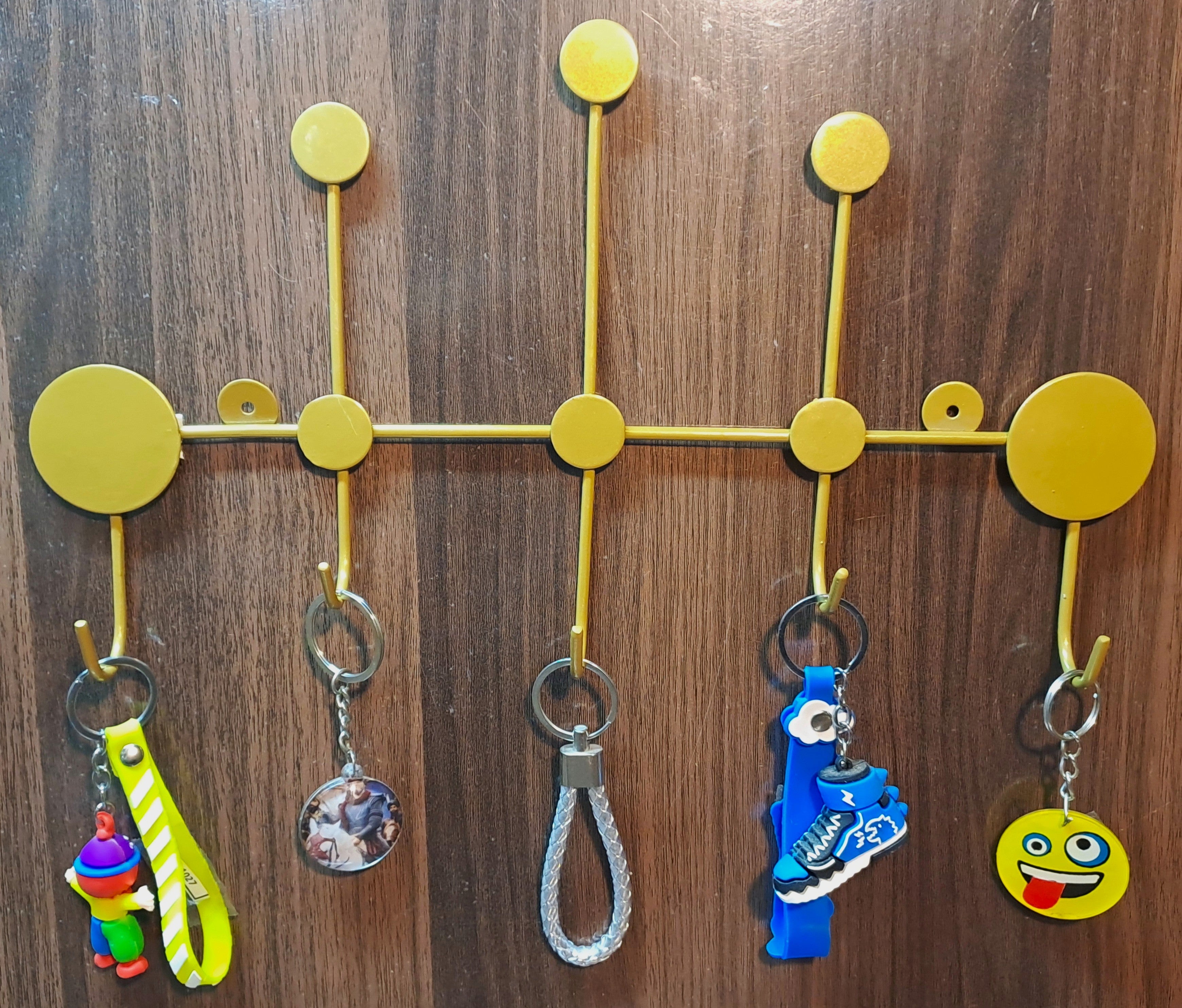 Wall Mounted Key-Holder with 5 Hooks for Home Decor