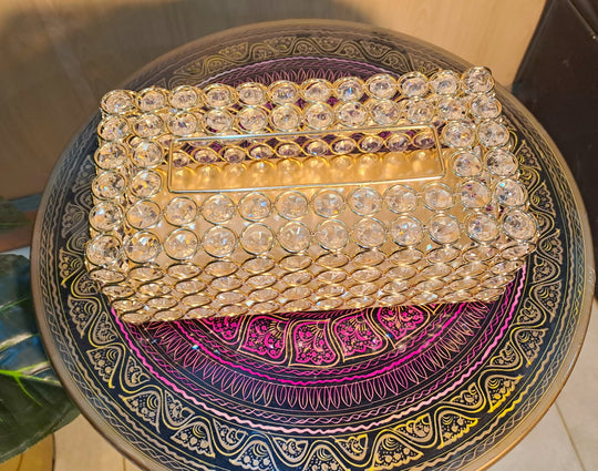 Crystal Beaded Tissue Box