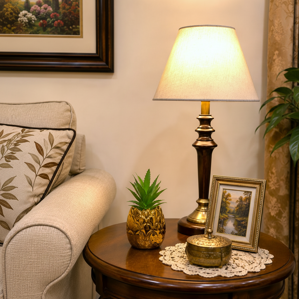 Golden Pineapple shaped Ceramic Pot with artificial Cactus Plant