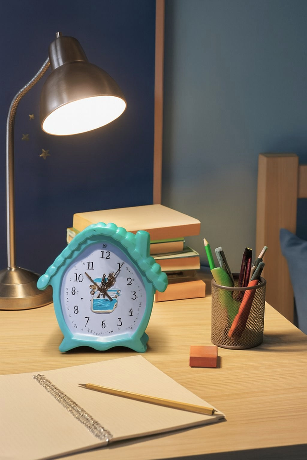 Green Cottage shape Alarm Clock with Loud Alarm