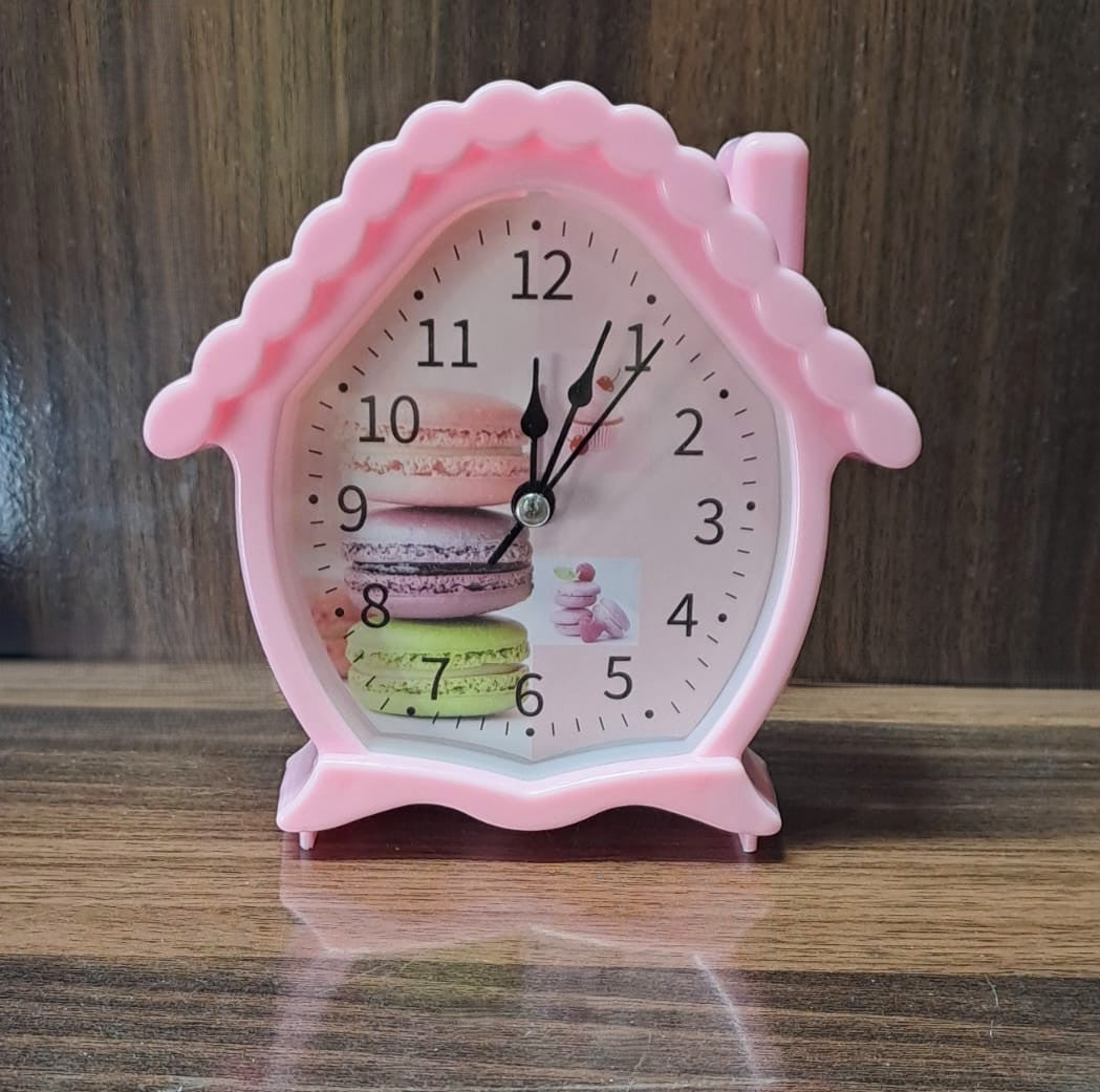 Pink Cottage shape Alarm Clock with Loud Alarm