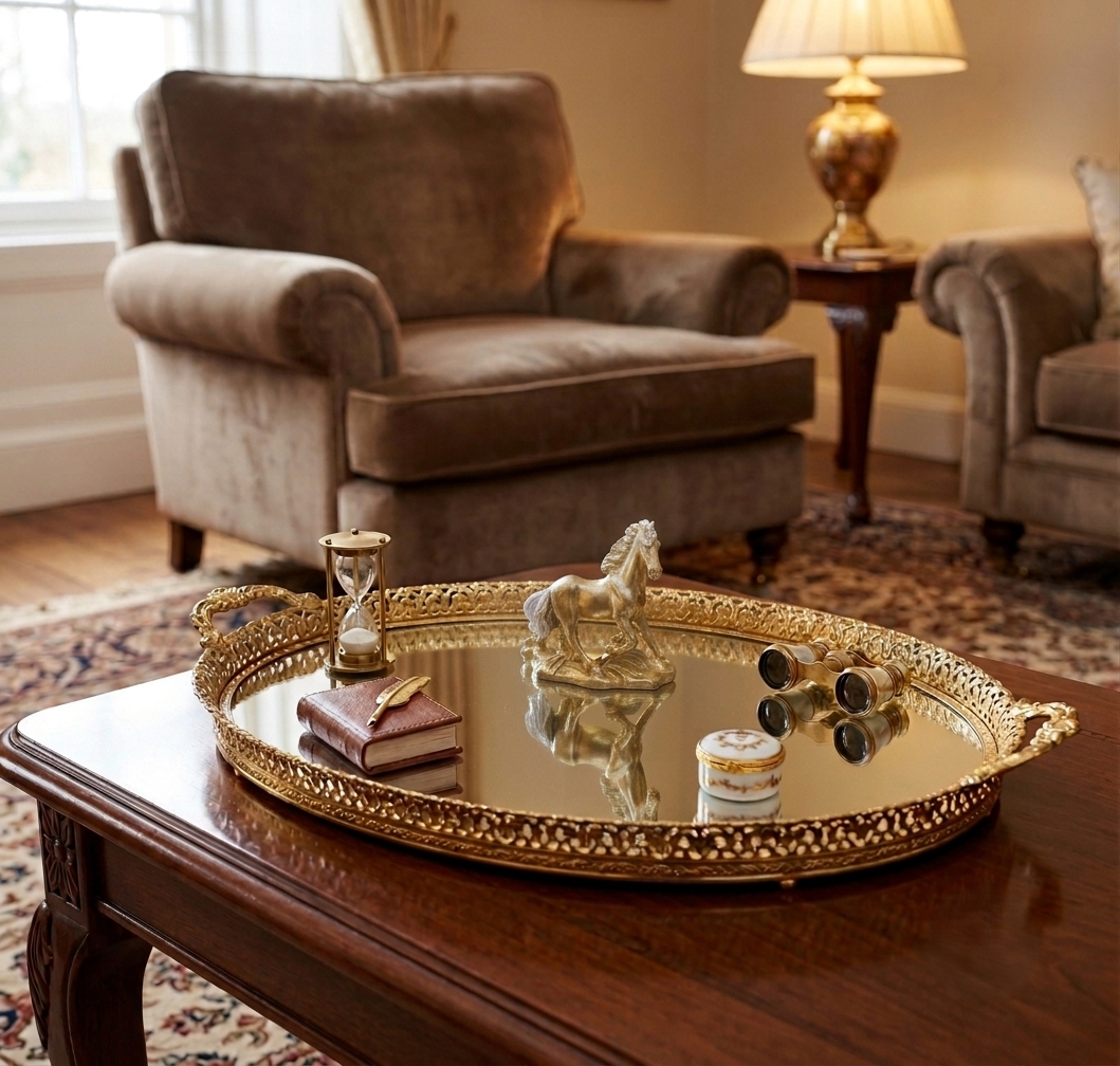 Golden Mini Horse Statue (Style-B) for home décor or use as Paper Weight in Office