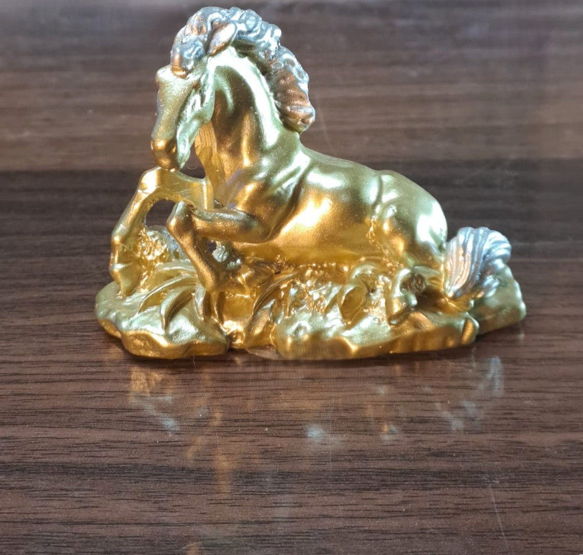 Golden Mini Horse Statue (Style-C) for home décor or use as Paper Weight in Office