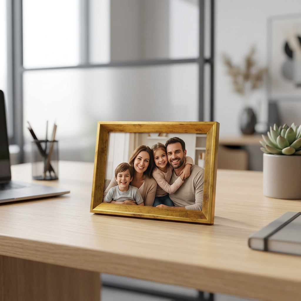 Golden Painted Wooden Photo frame (for use as Portrait / Landscape)
