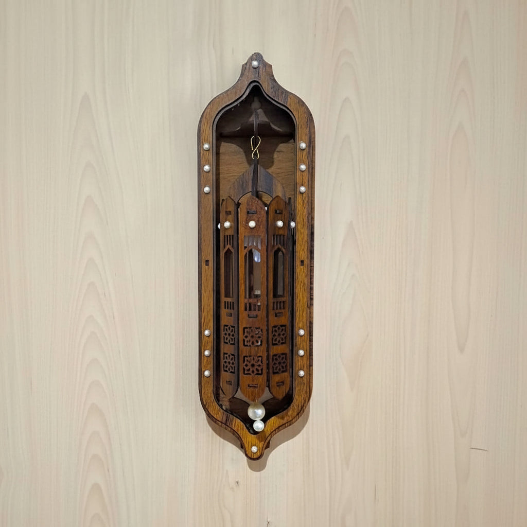 Brown Wooden Wall Décor Hanging LED Lamp (01 Piece)