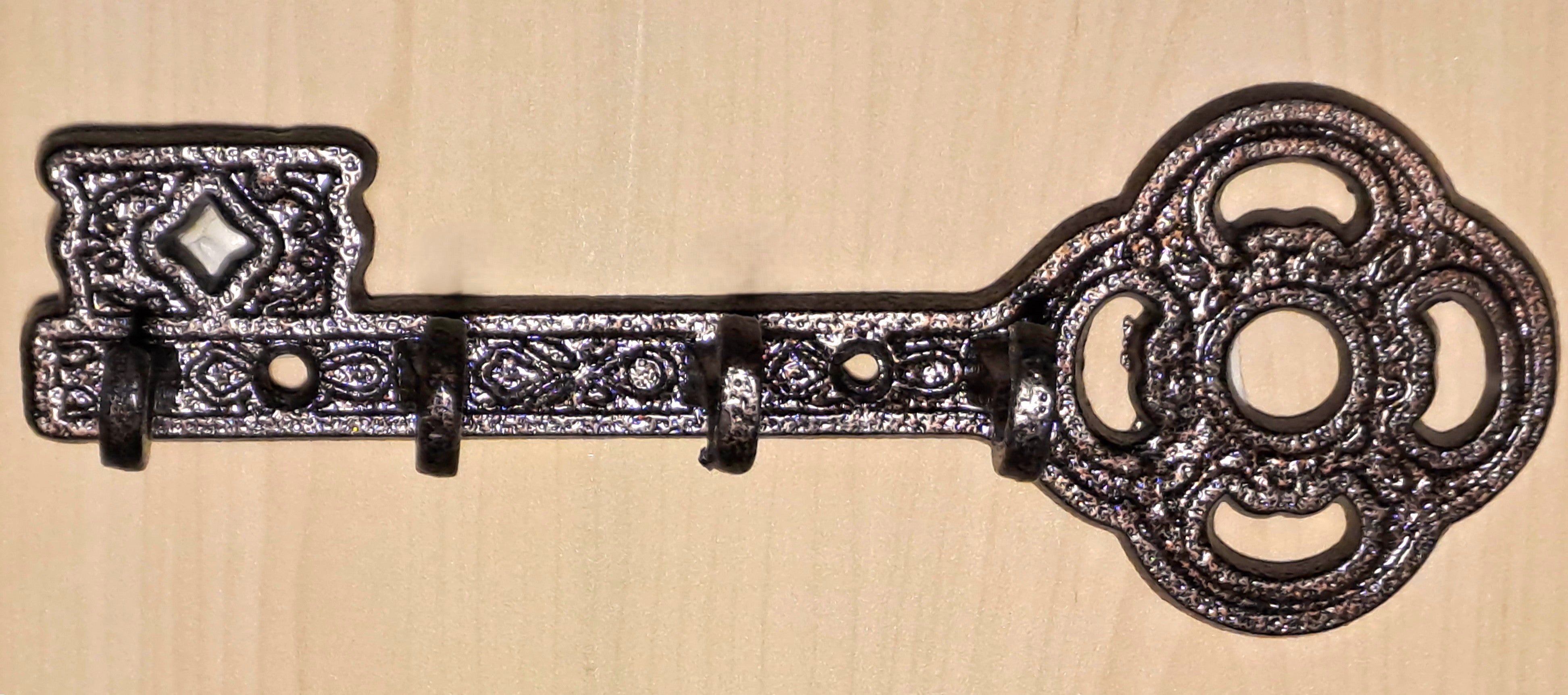 Wall Mounted Key Shape Holder with 4 Hooks