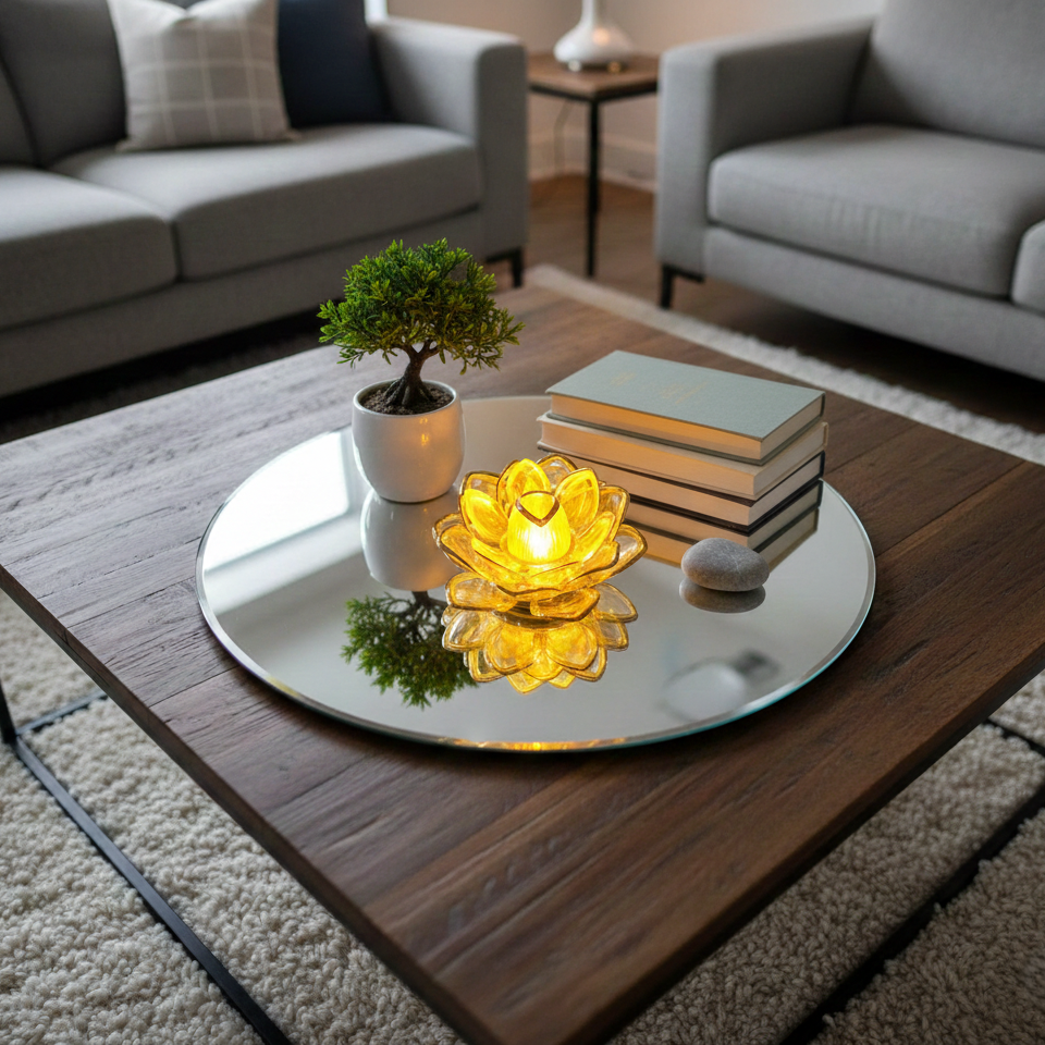 Lotus flower-shaped flameless LED light