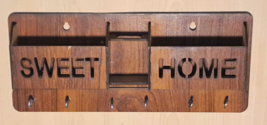 Wall Mounted Key-Holder with 6 Hooks for Home Decor