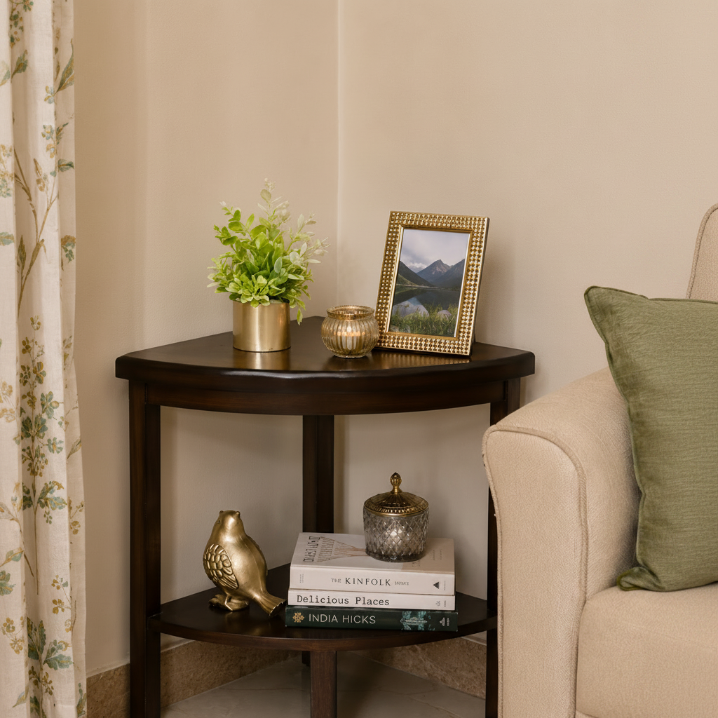 Golden Metallic Pot with artificial Plant