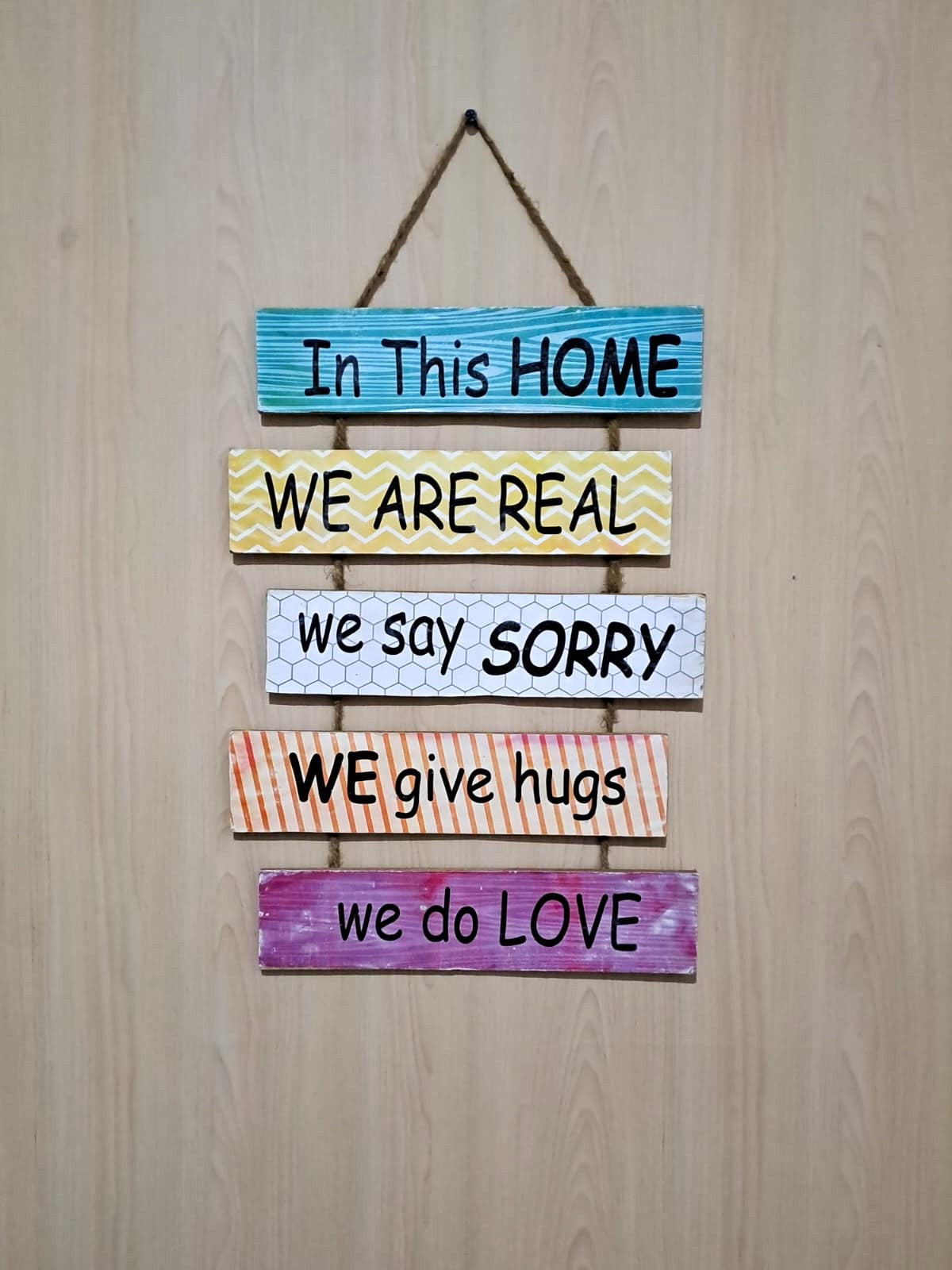 5-Tier Wooden Wall Hanging Quotes