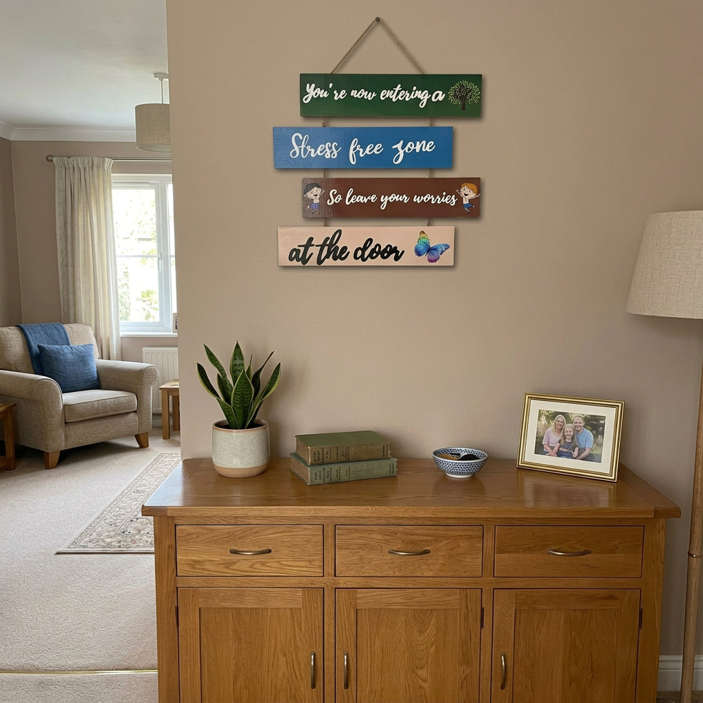 4-Tier Wooden Wall Hanging Quotes