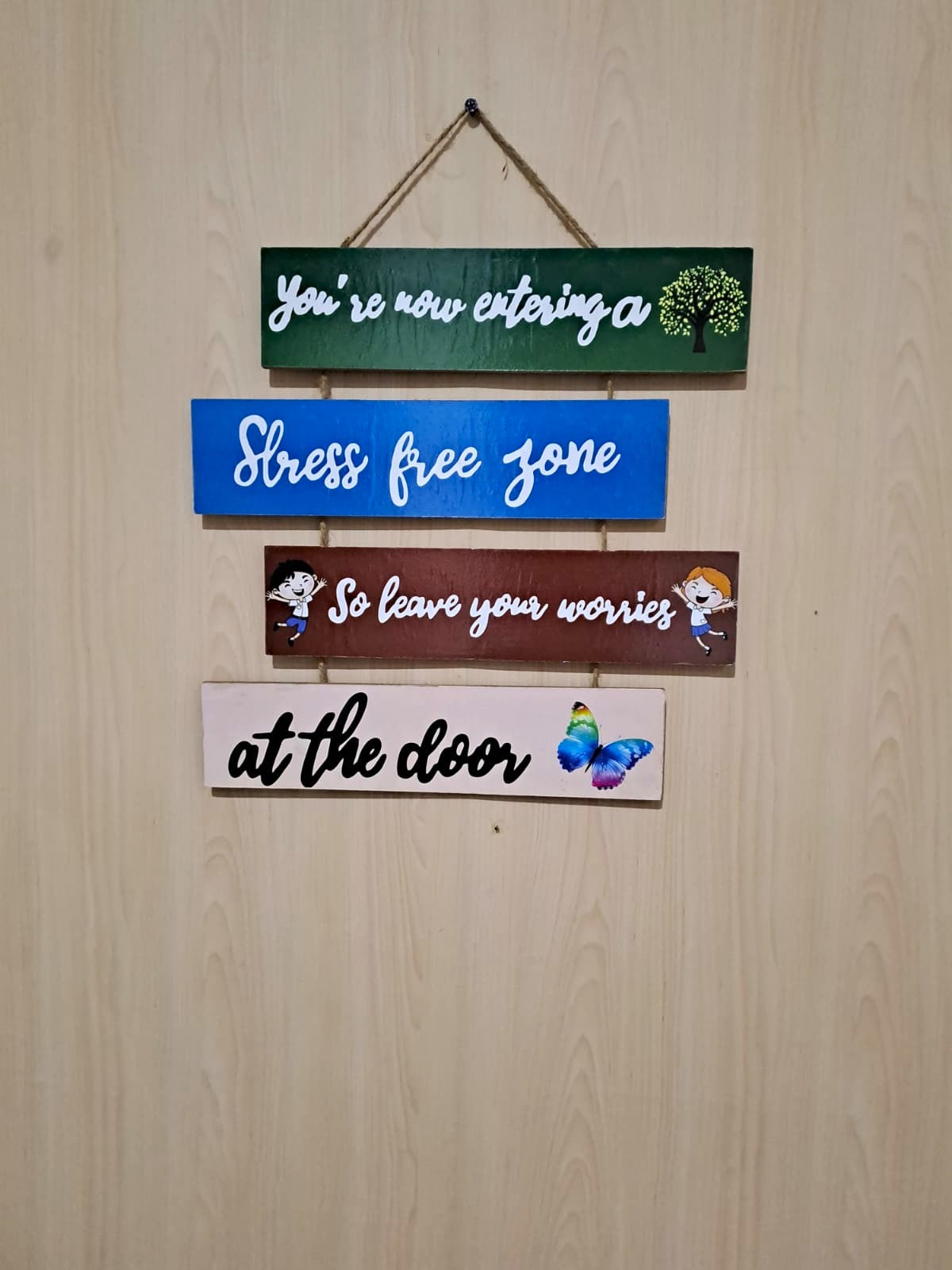 4-Tier Wooden Wall Hanging Quotes