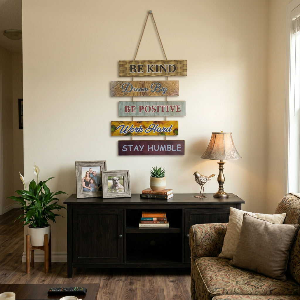 5-Tier Wooden Wall Hanging Quotes