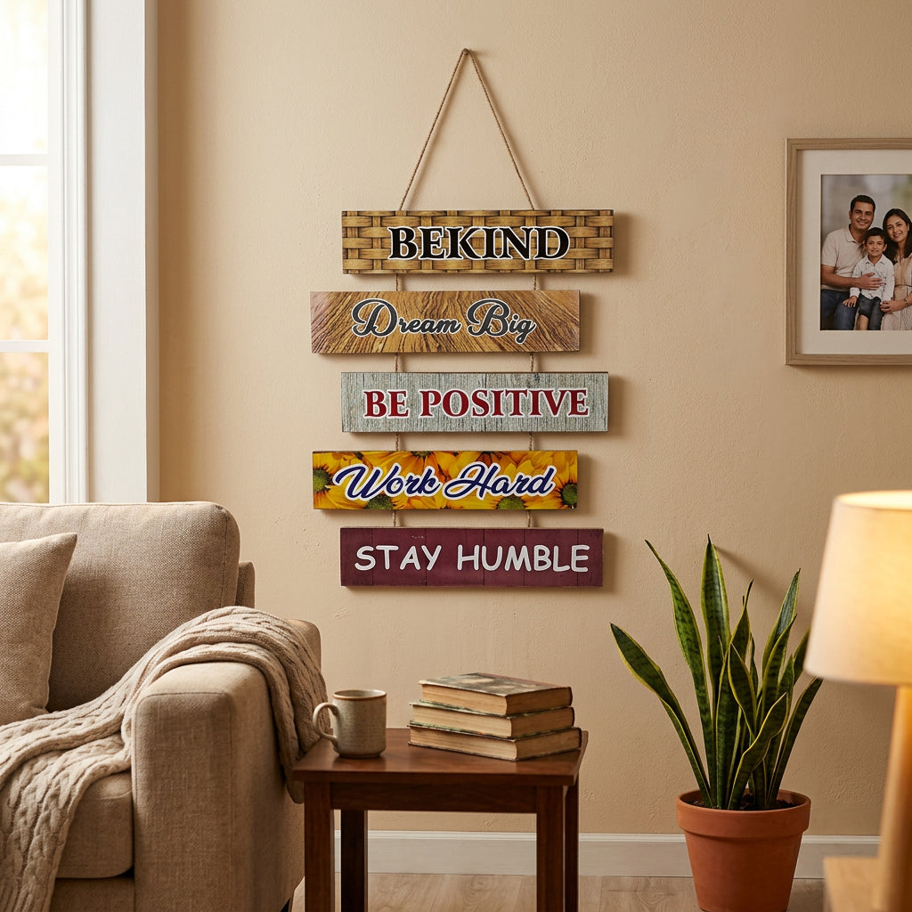 5-Tier Wooden Wall Hanging Quotes