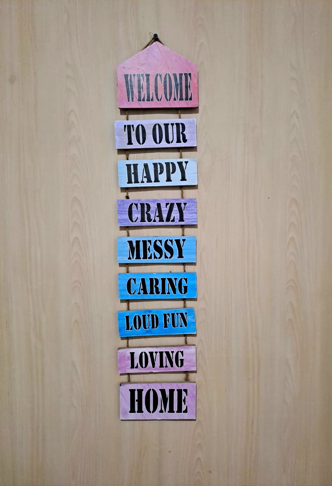 9-Tier Wooden Wall Hanging Quotes