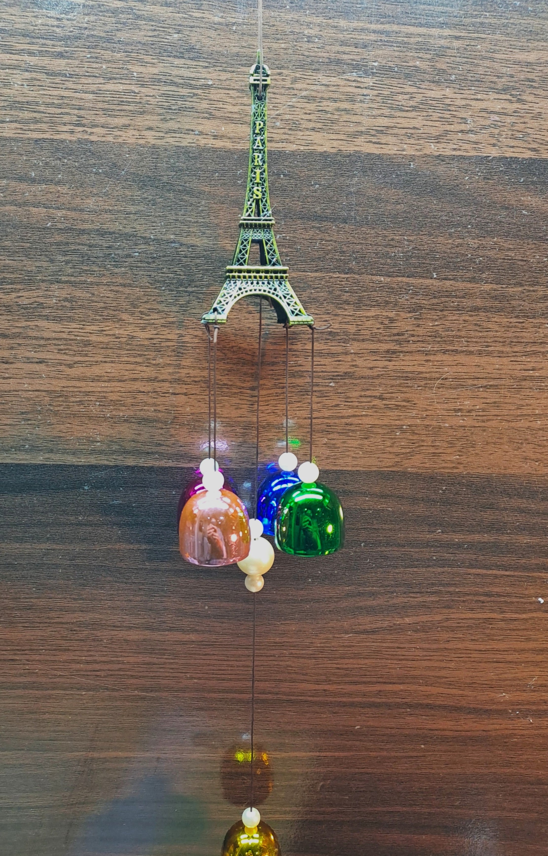 Paris Eiffel Tower Wind Chime With Colourful Bells