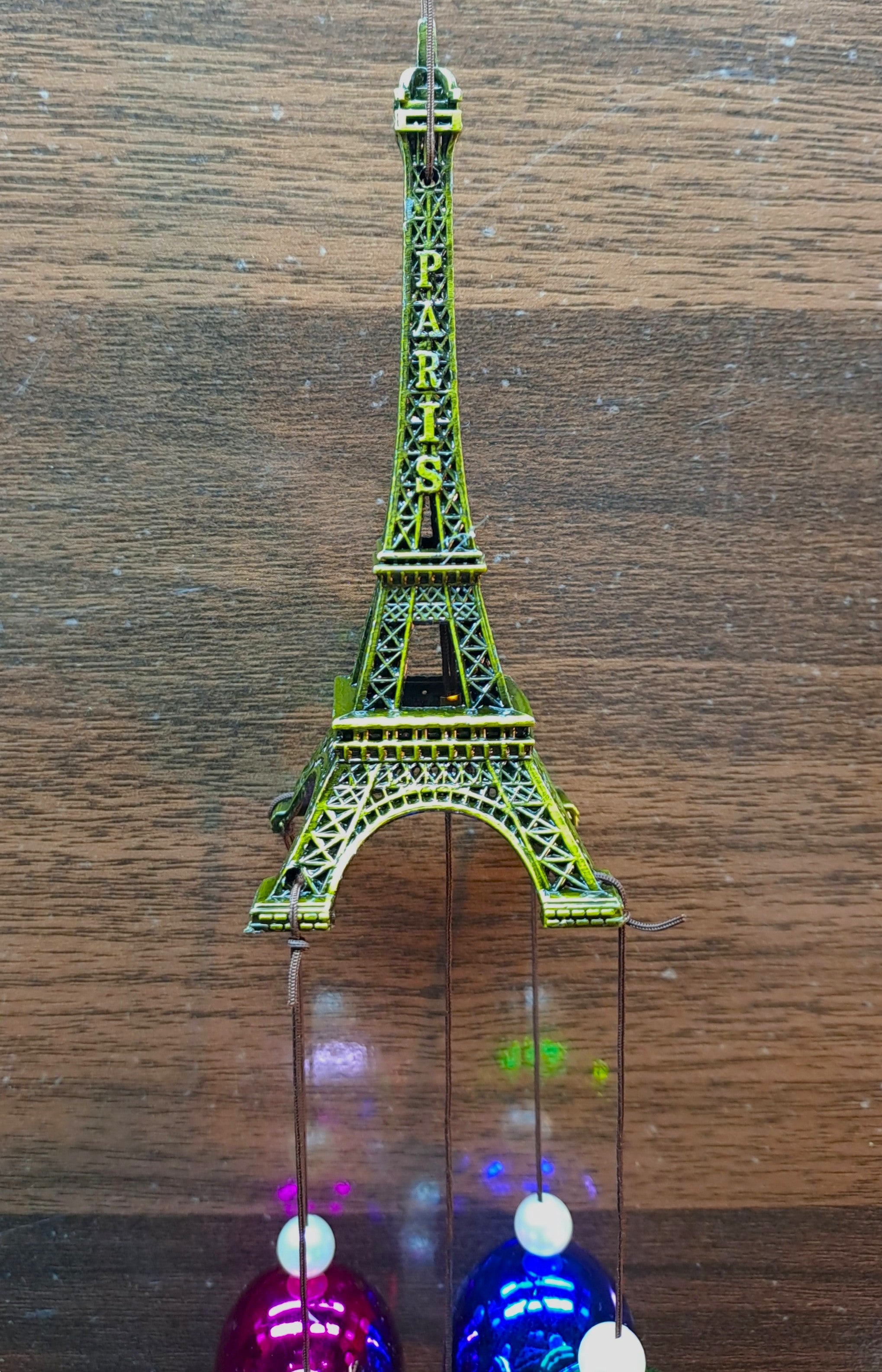 Paris Eiffel Tower Wind Chime With Colourful Bells