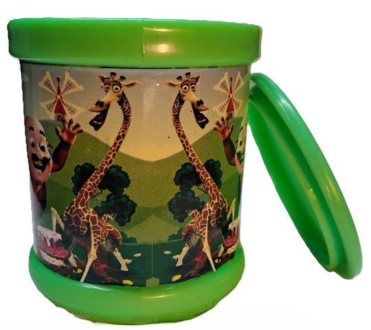 Motu Patlu Green Printed (Unbreakable) Plastic Mug with Lit for Milk/Juice