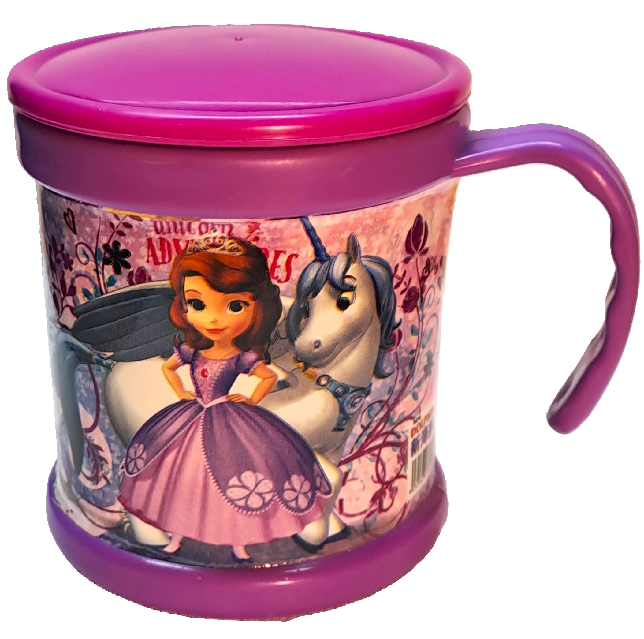 Frozen Purple Printed (Unbreakable) Plastic Mug with Lit for Milk/Juice