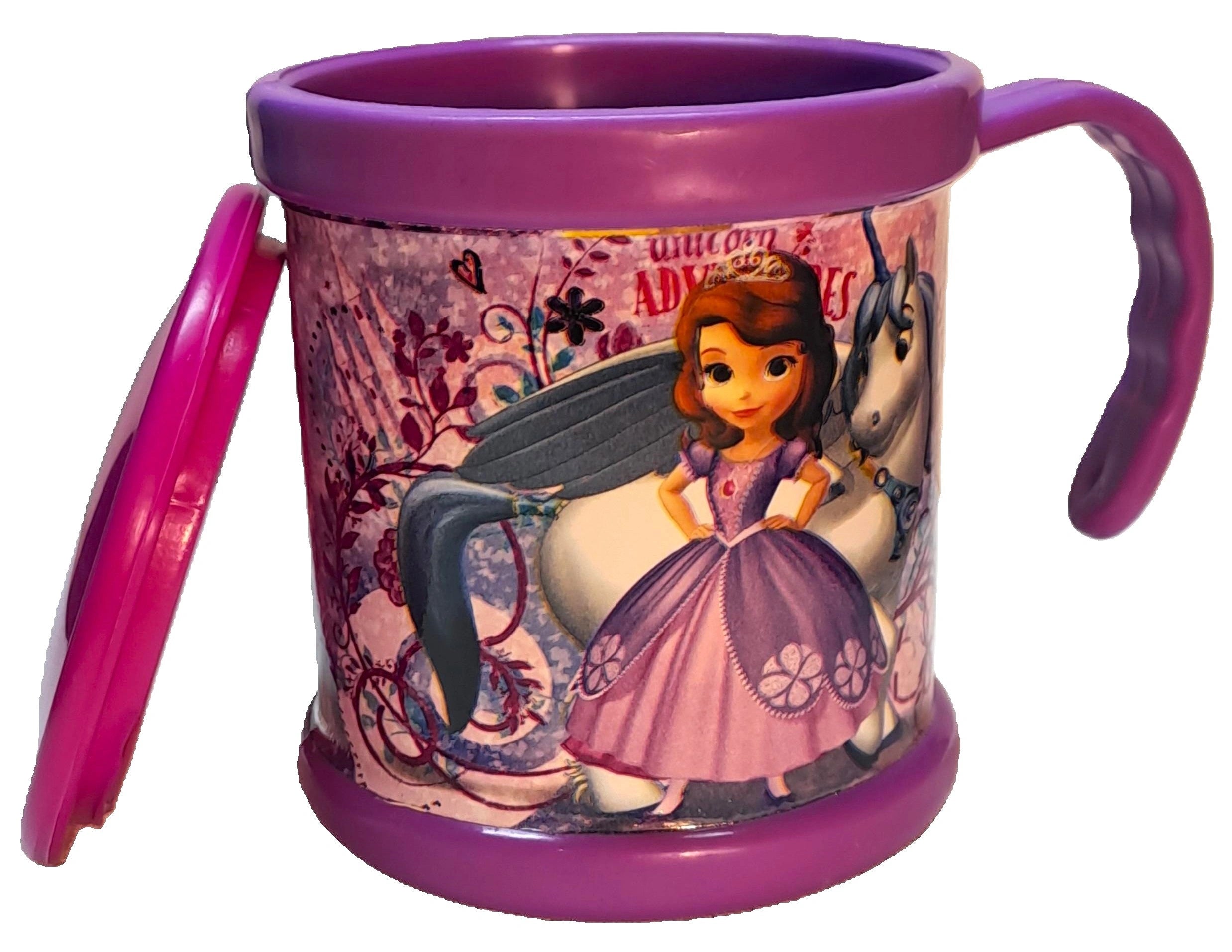 Frozen Purple Printed (Unbreakable) Plastic Mug with Lit for Milk/Juice