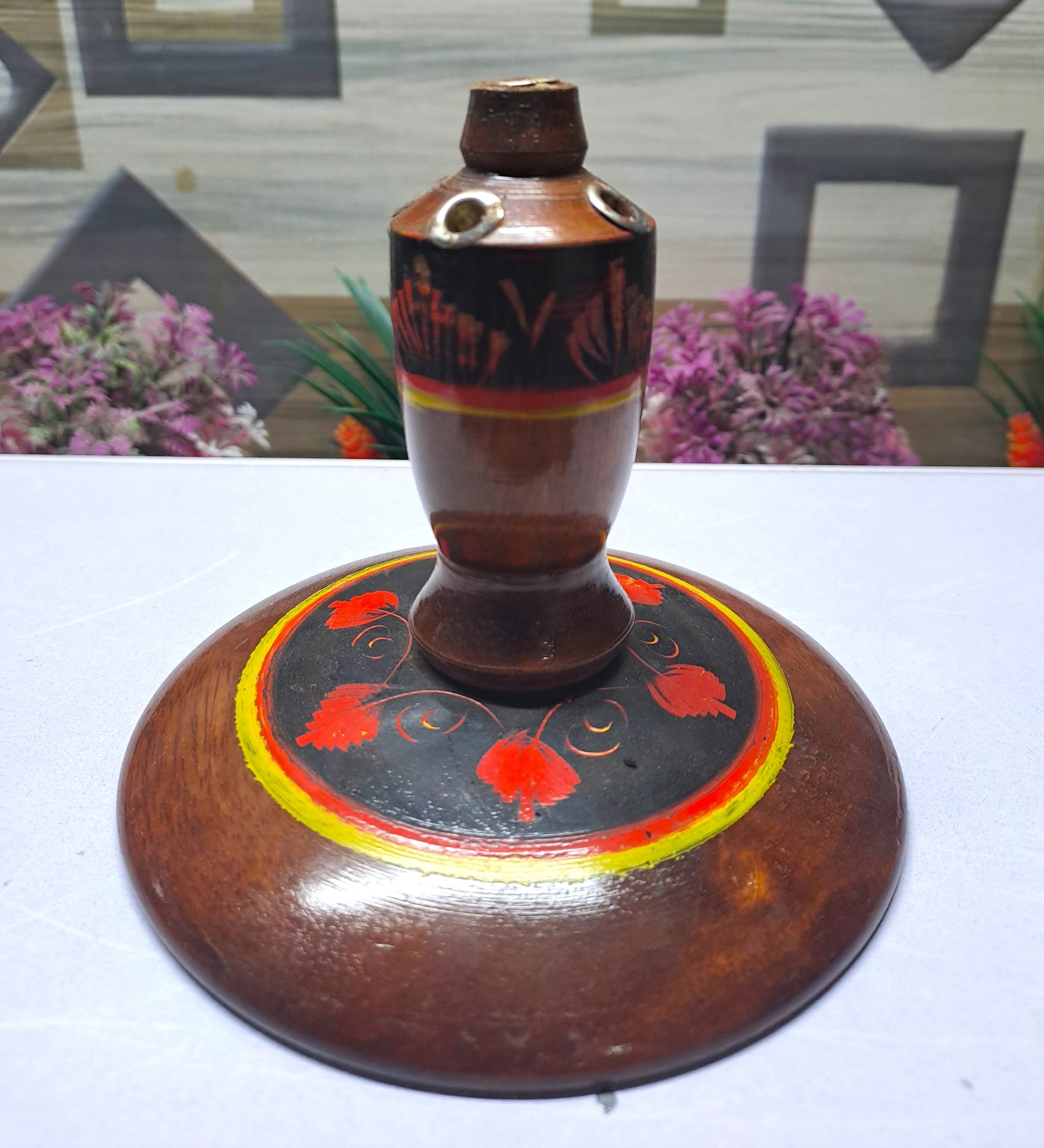 Hand Made Wooden Painted / Nakshi Agarbatti Stand