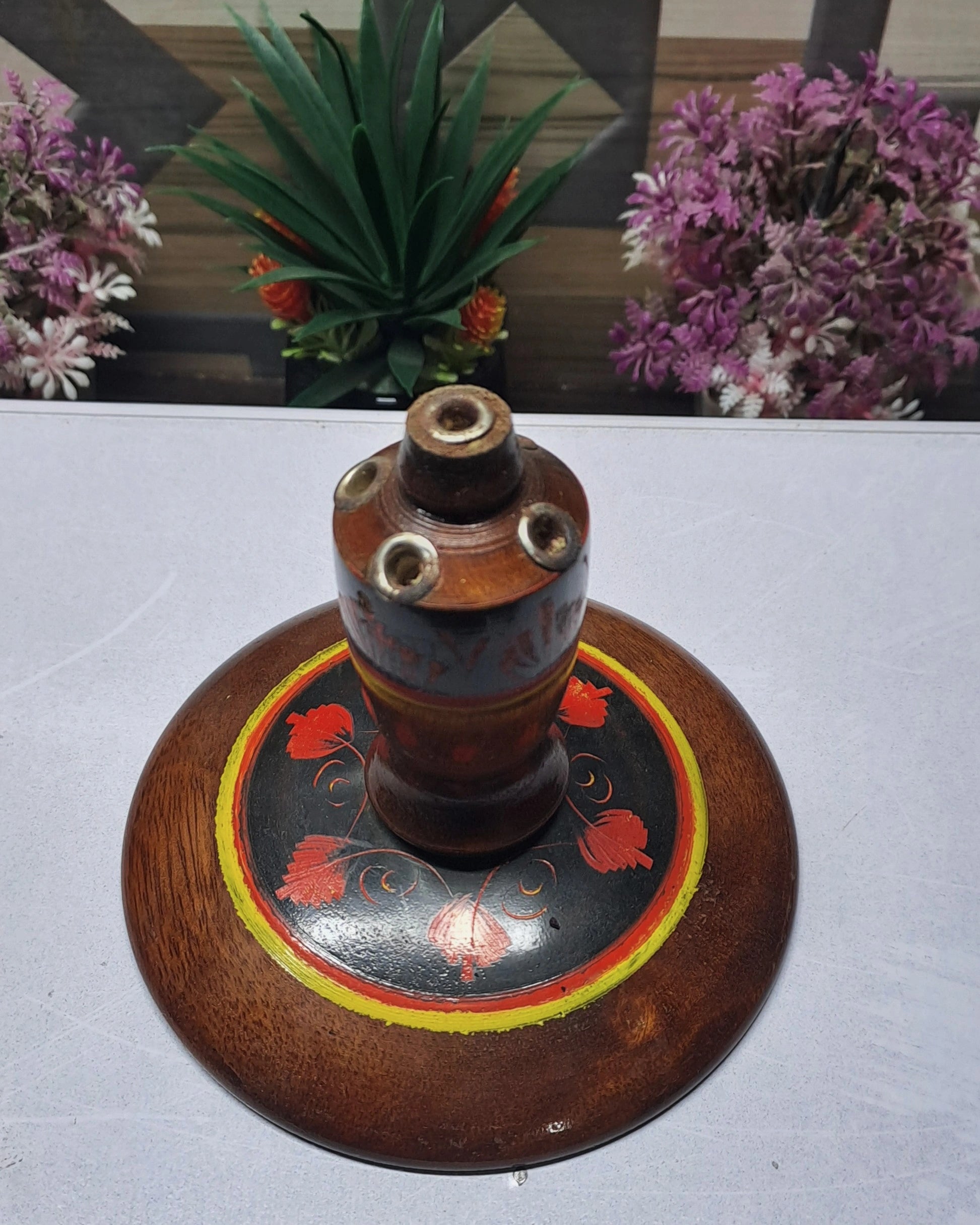 Hand Made Wooden Painted / Nakshi Agarbatti Stand