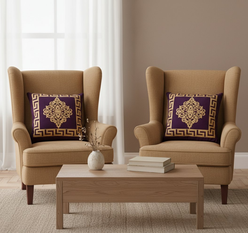 Velvet Laser Cut Cushion Covers (Unfilled) – 2 Pcs Set