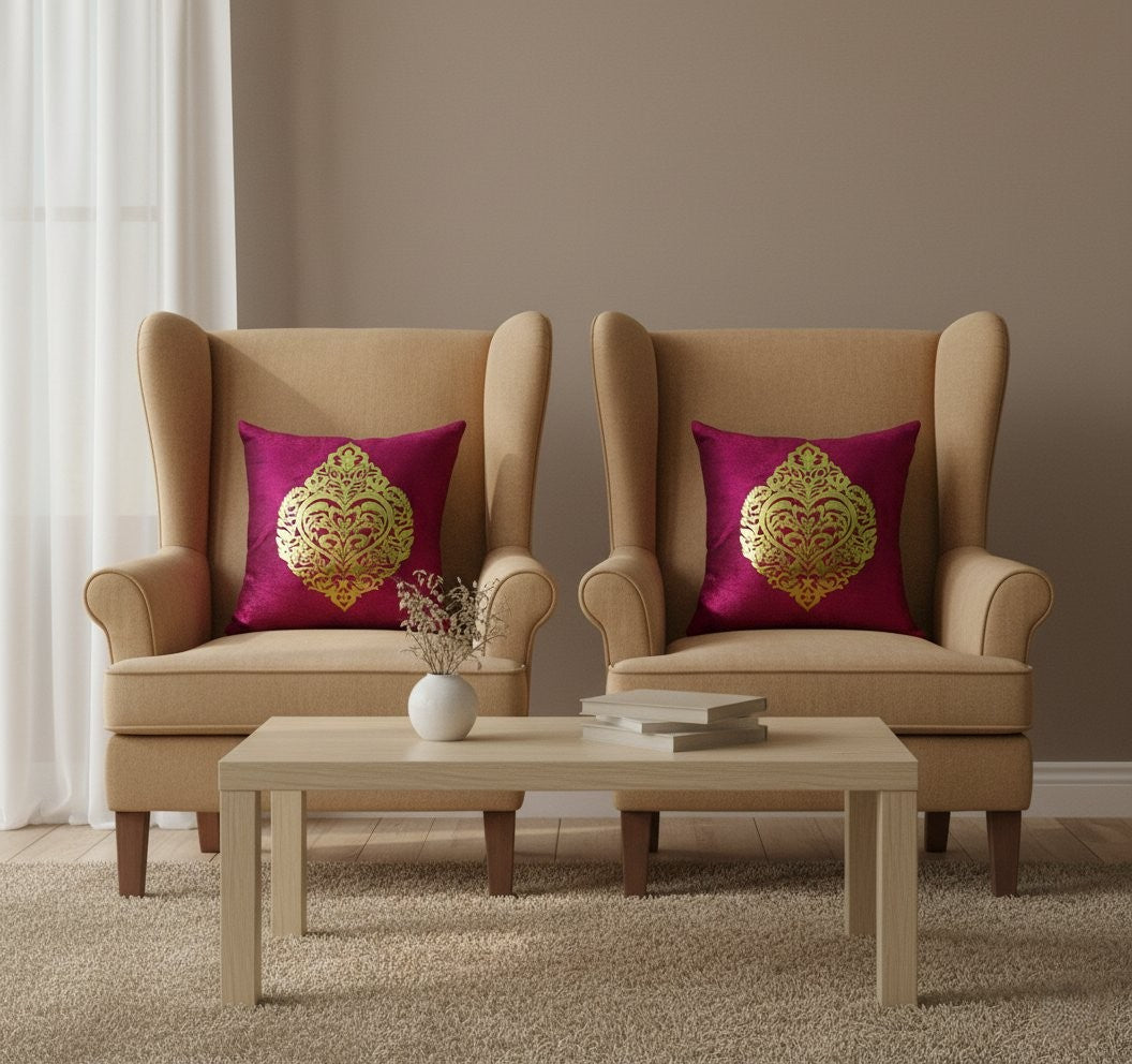 Velvet Laser Cut Cushion Covers (Unfilled) – 2 Pcs Set