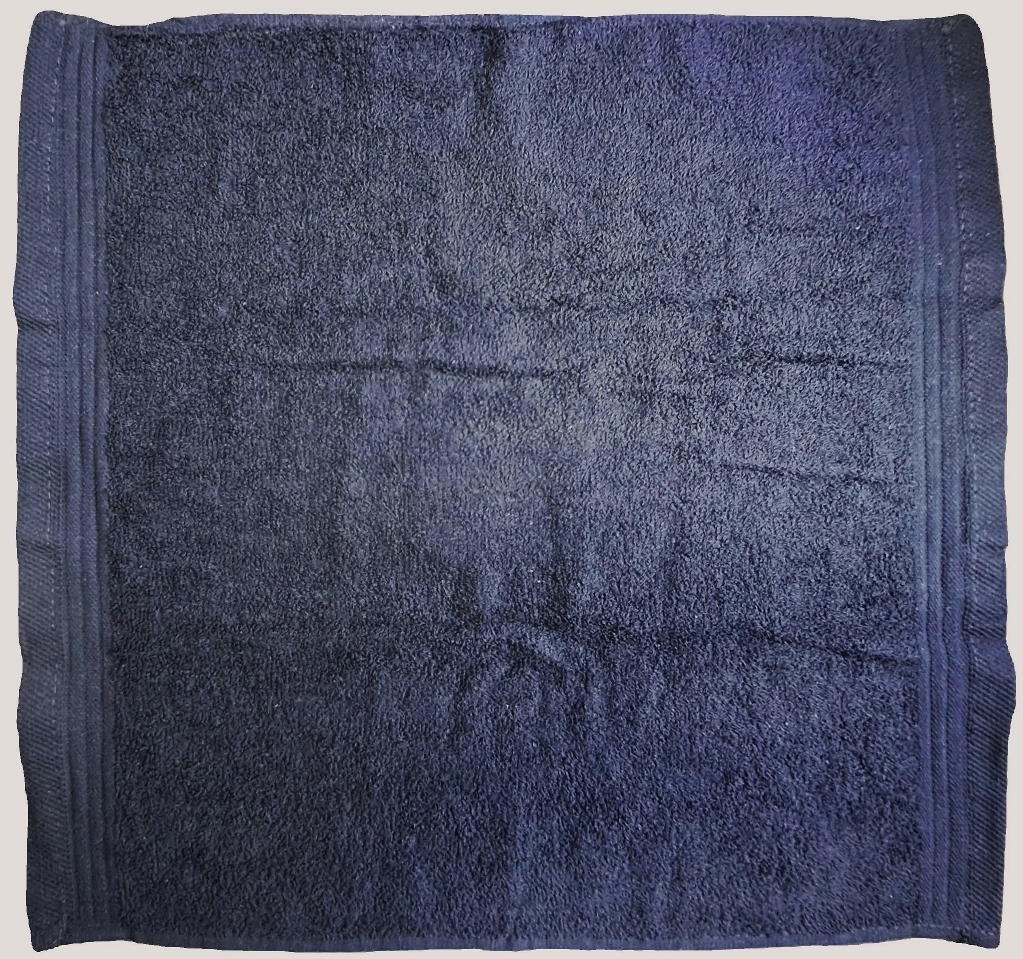 2-PCS Black Kitchen Towels Set (01 Yarn Dyed Check Towel & 01 Plain Dyed Towel)