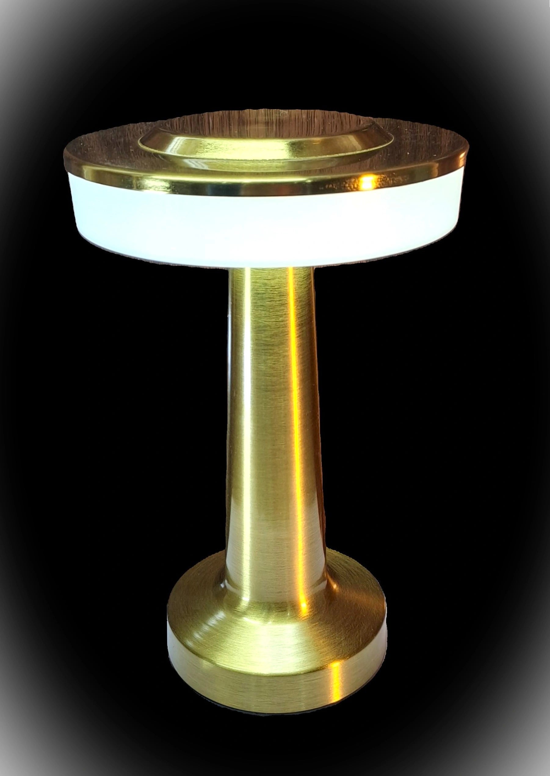 Golden LED Desk Lamp – 3 Light Colours, Portable, Rechargeable, Touch Sensor