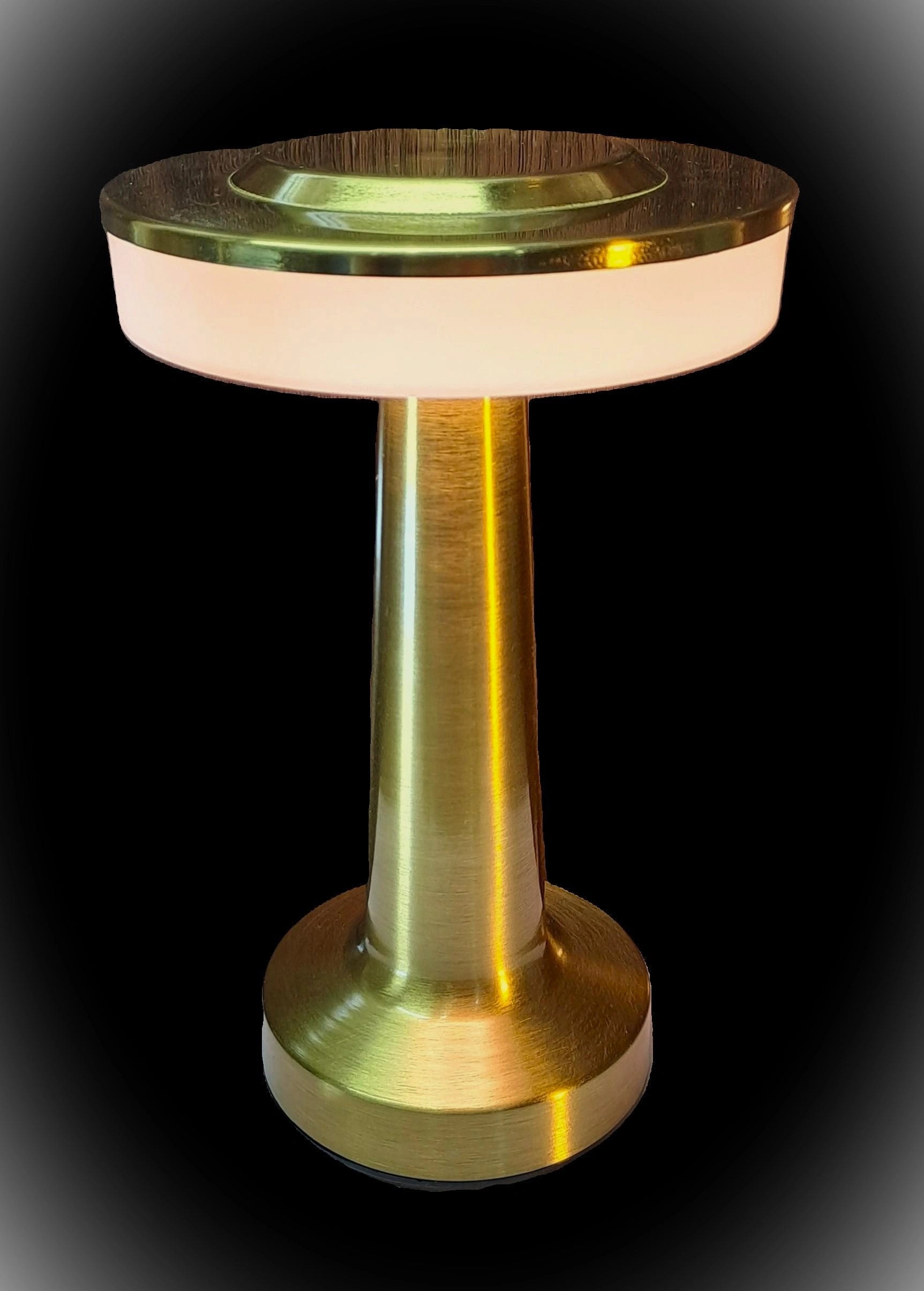 Golden LED Desk Lamp – 3 Light Colours, Portable, Rechargeable, Touch Sensor