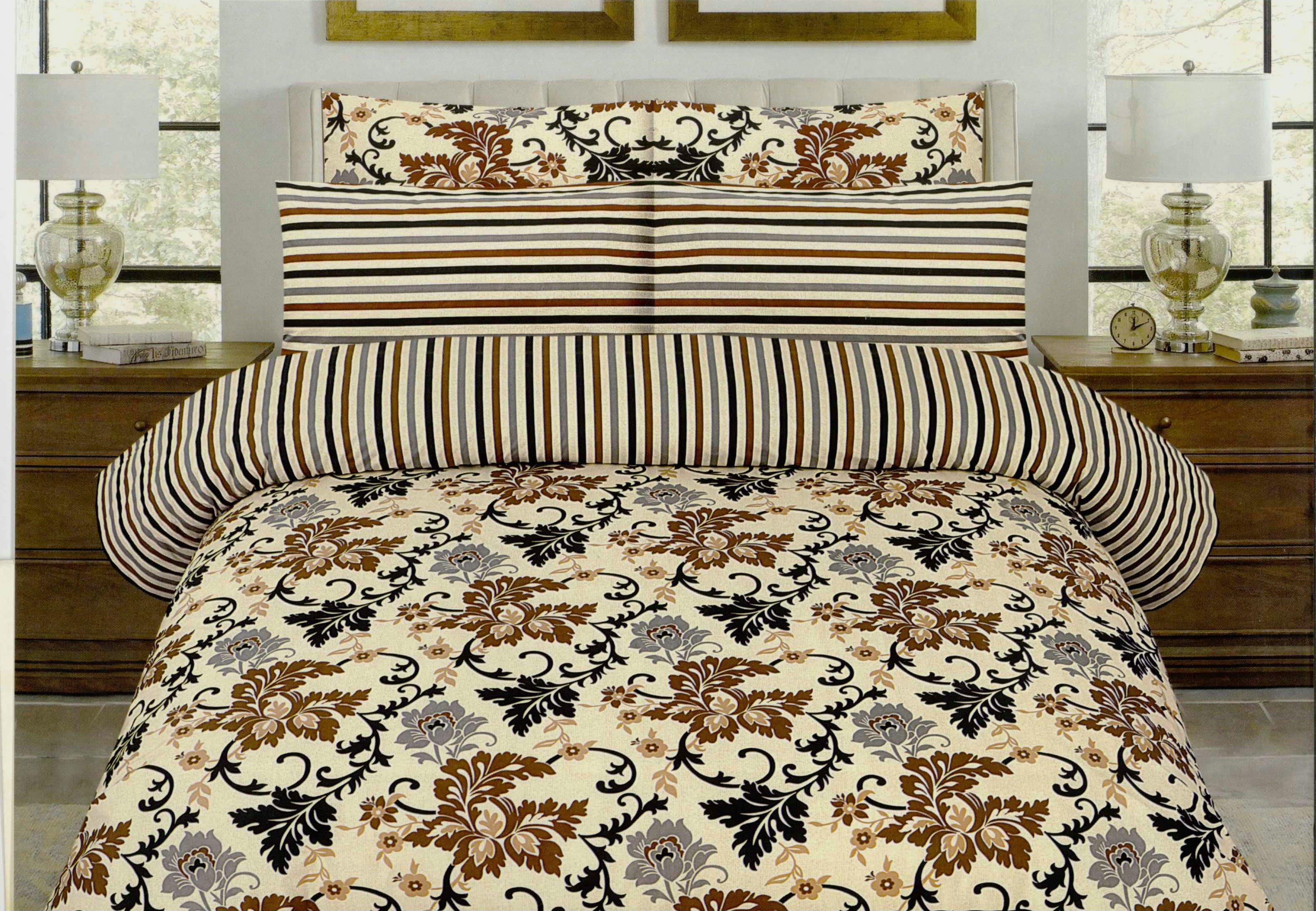 Printed Bed Sheet Set (King)