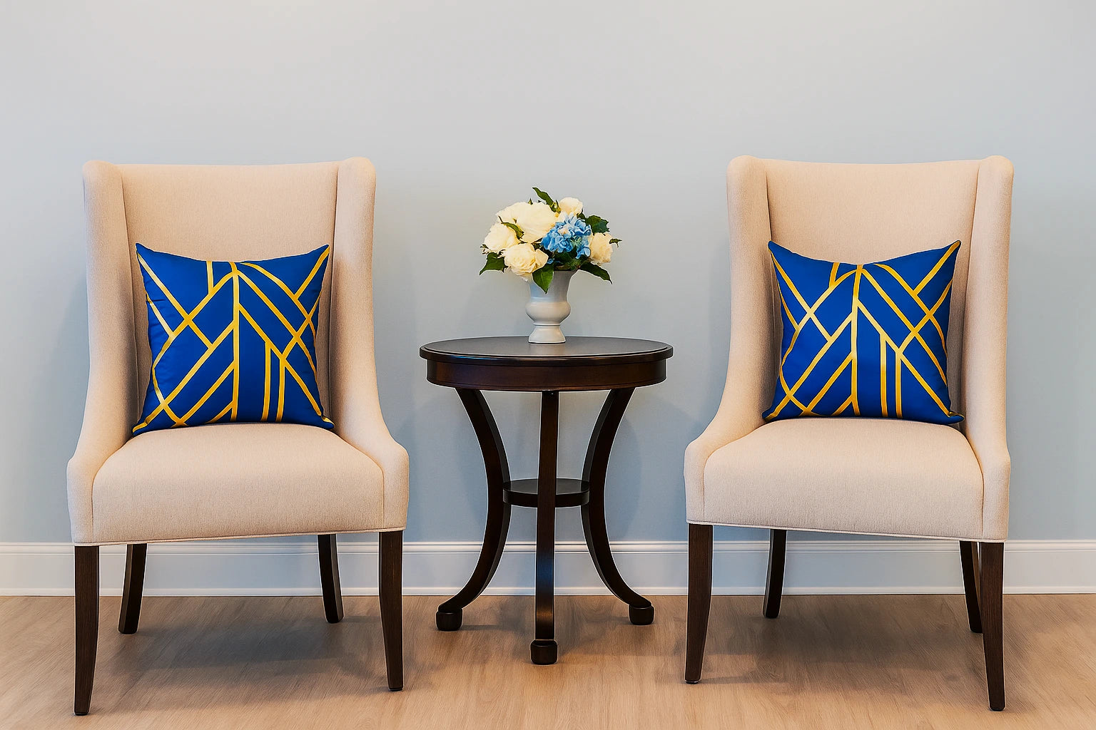 Velvet Cushion Covers with Laser Cut Golden Foil (Unfilled) – 2 Pcs Set