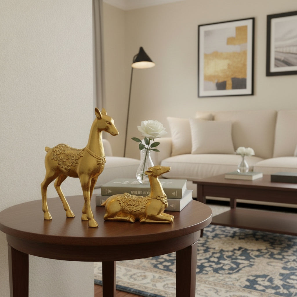 Set of 2 Golden Deers