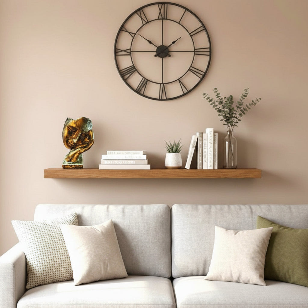 Golden-Black Vintage look Silent Face Sculpture with Hand on Ear & Cheek