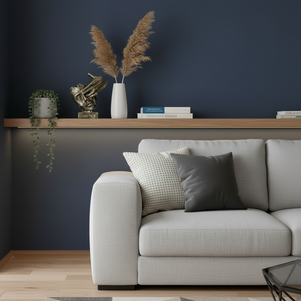 Golden-Black Vintage look Silent Face Sculpture with Hand on Eye & Forehead