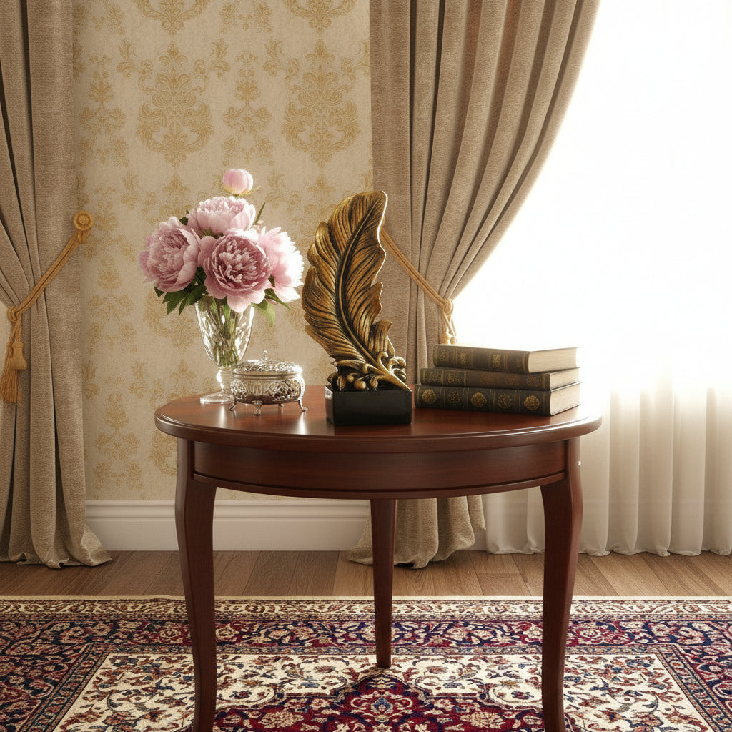 Golden-Black Vintage look Feather Sculpture